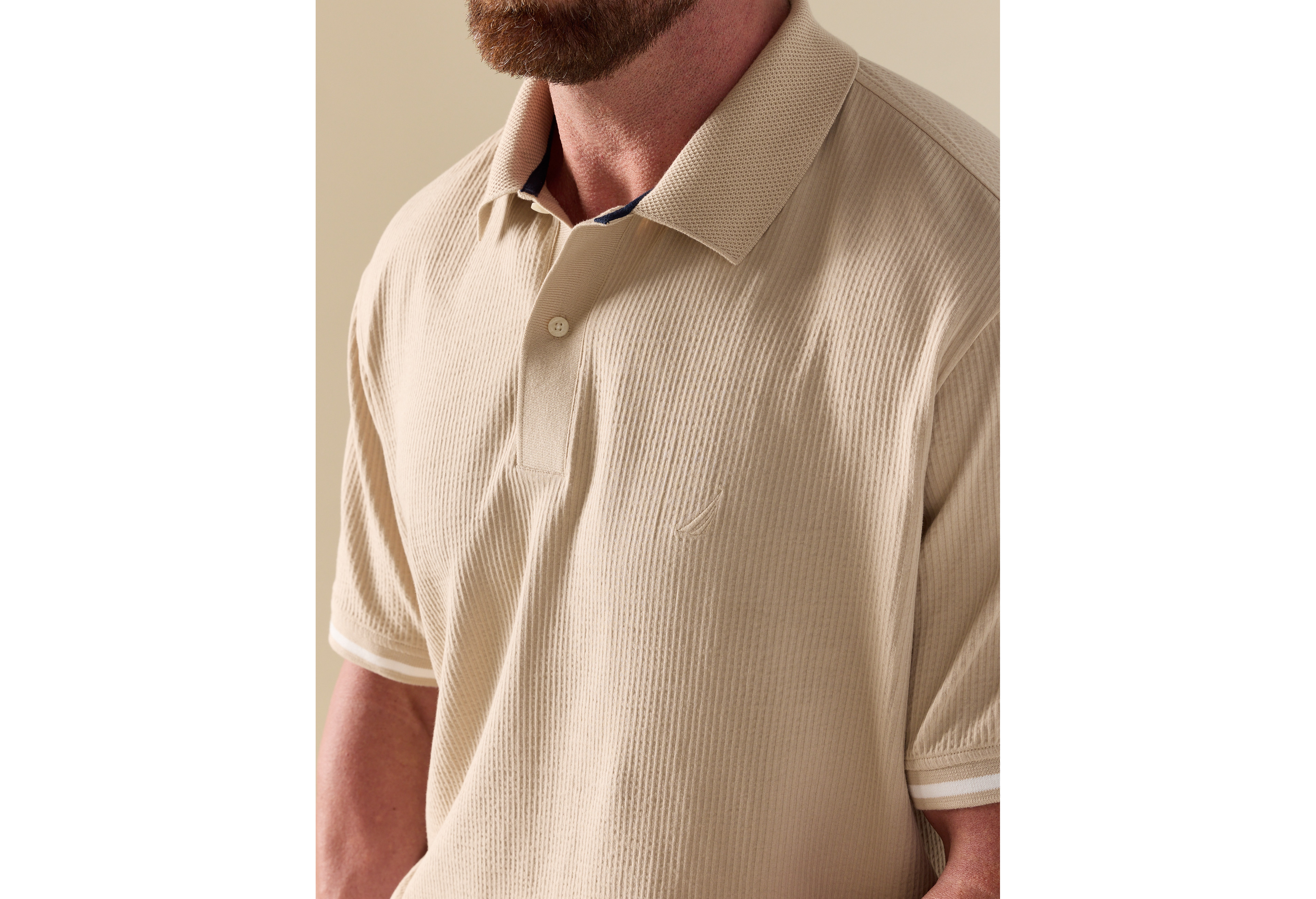 Compact Seersucker Polo Shirt