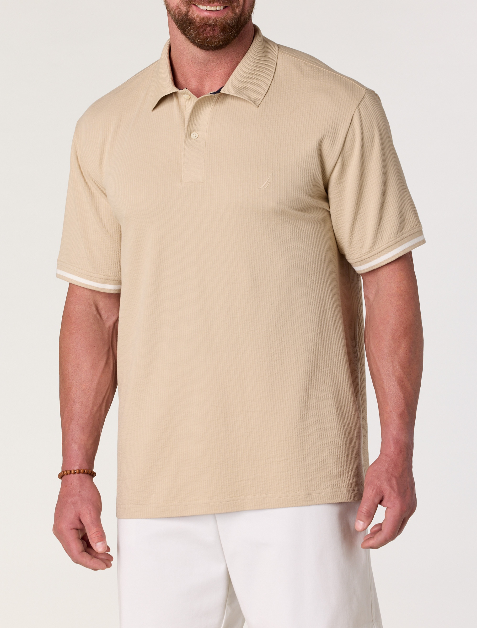 Compact Seersucker Polo Shirt