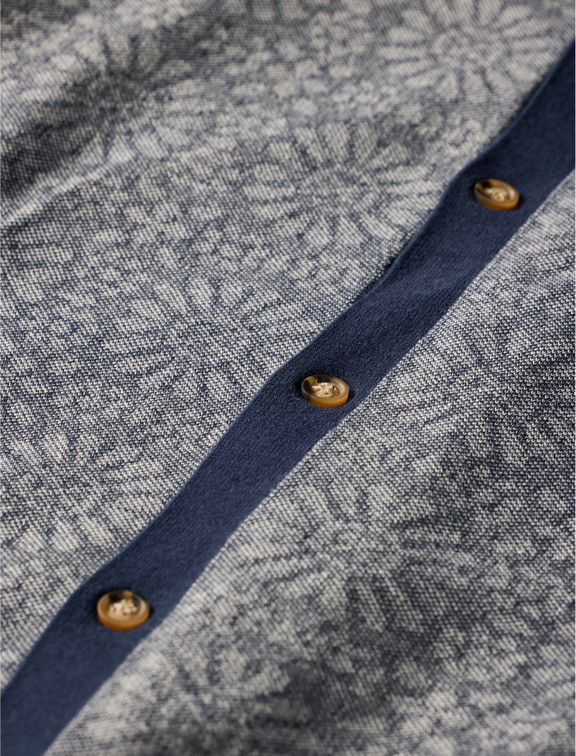 Jacquard Button-Front Sweater Polo Shirt - thumbnail 5