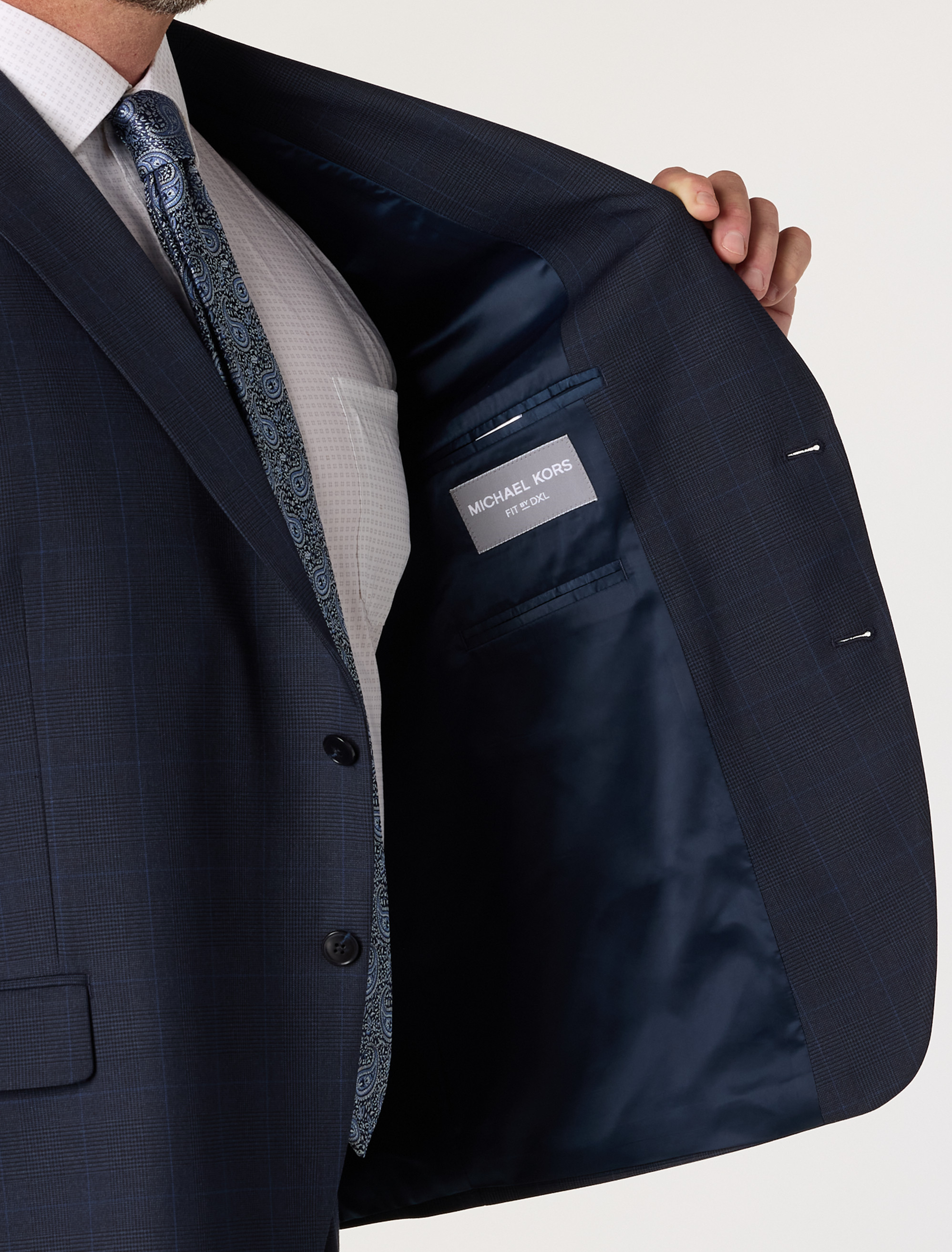 Houndstooth Windowpane Suit Jacket