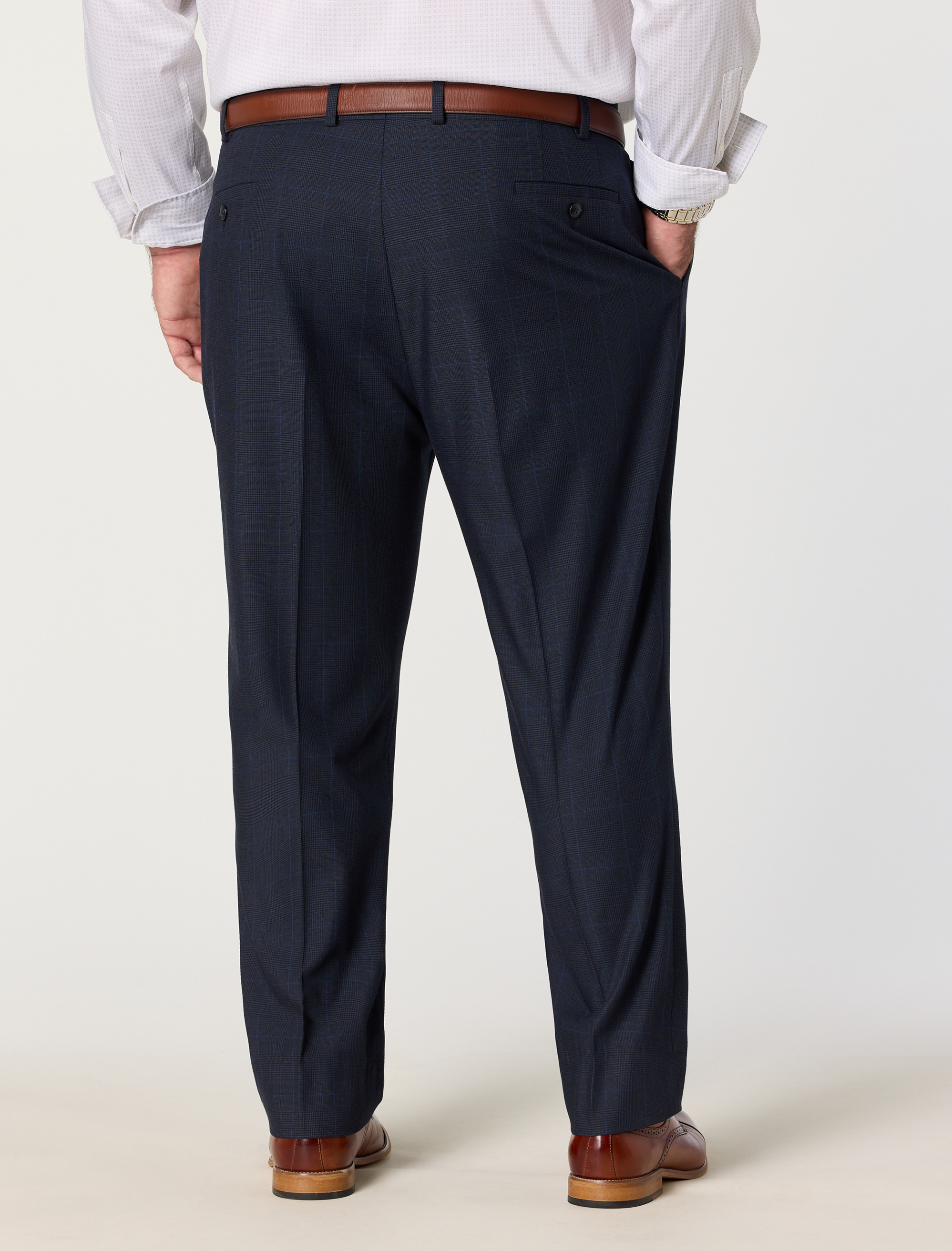 Houndstooth Windowpane Suit Pants