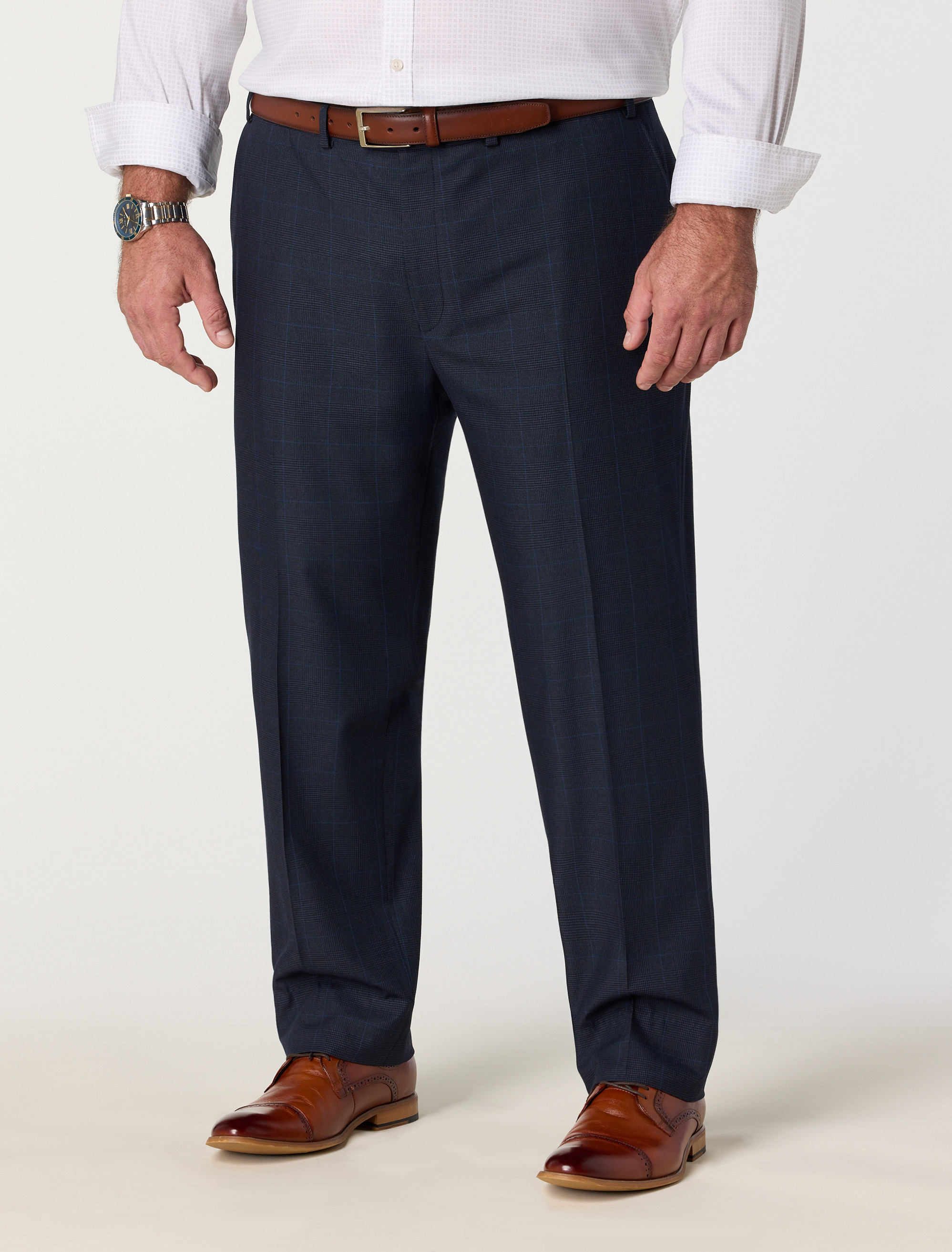 Houndstooth Windowpane Suit Pants