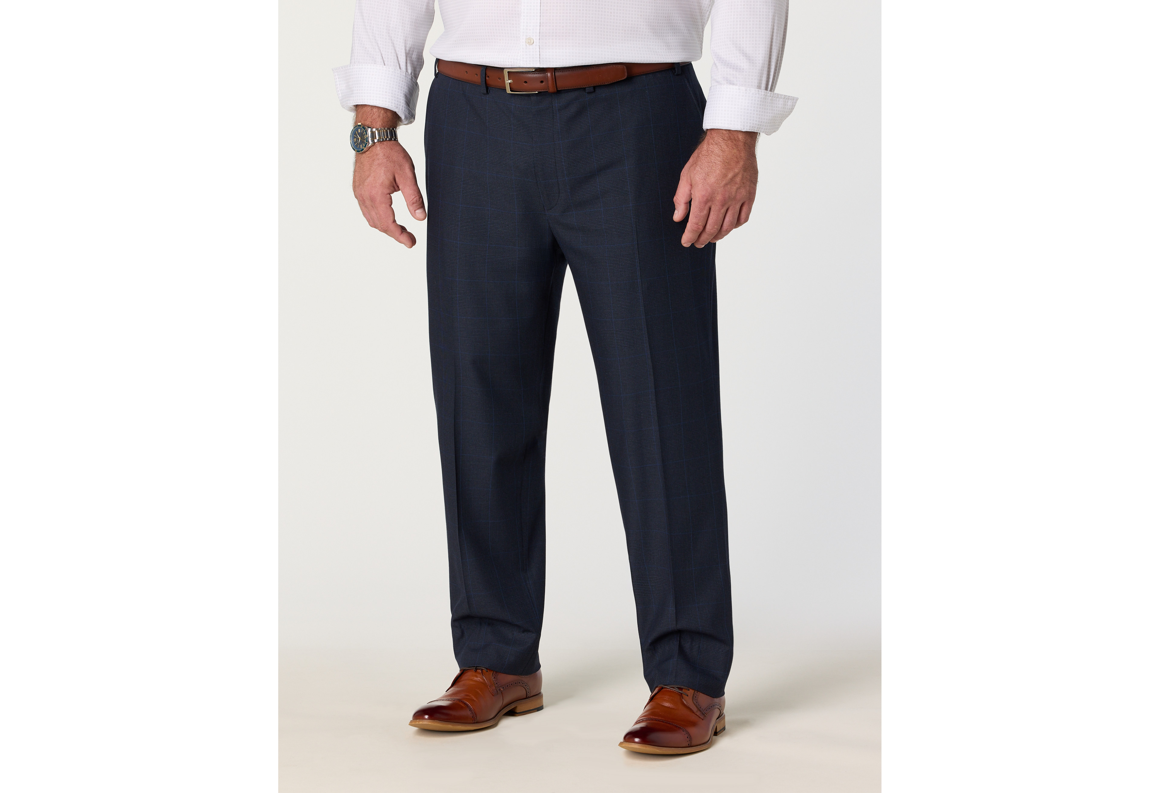 Houndstooth Windowpane Suit Pants