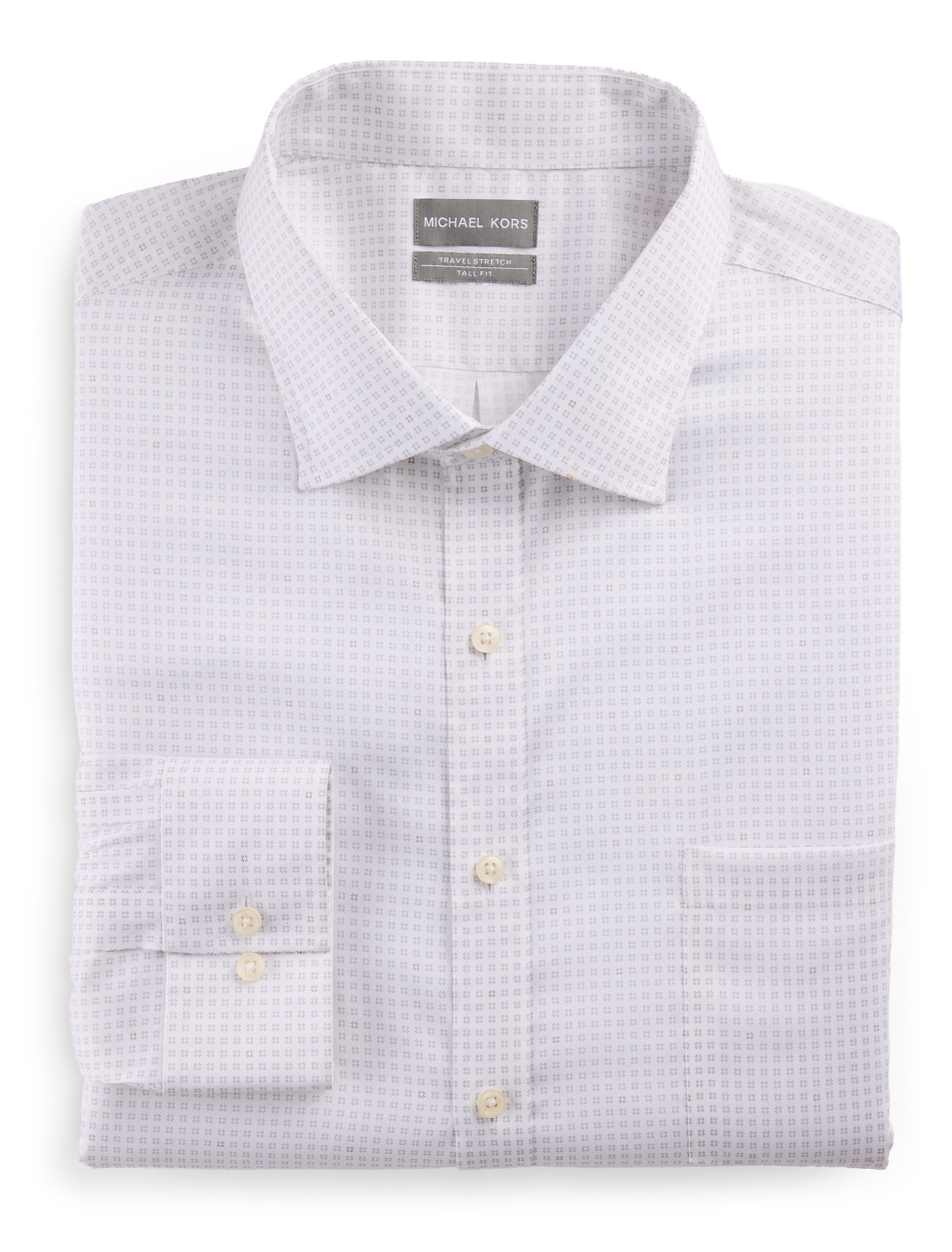 Micro Starburst Pattern Performance Dress Shirt