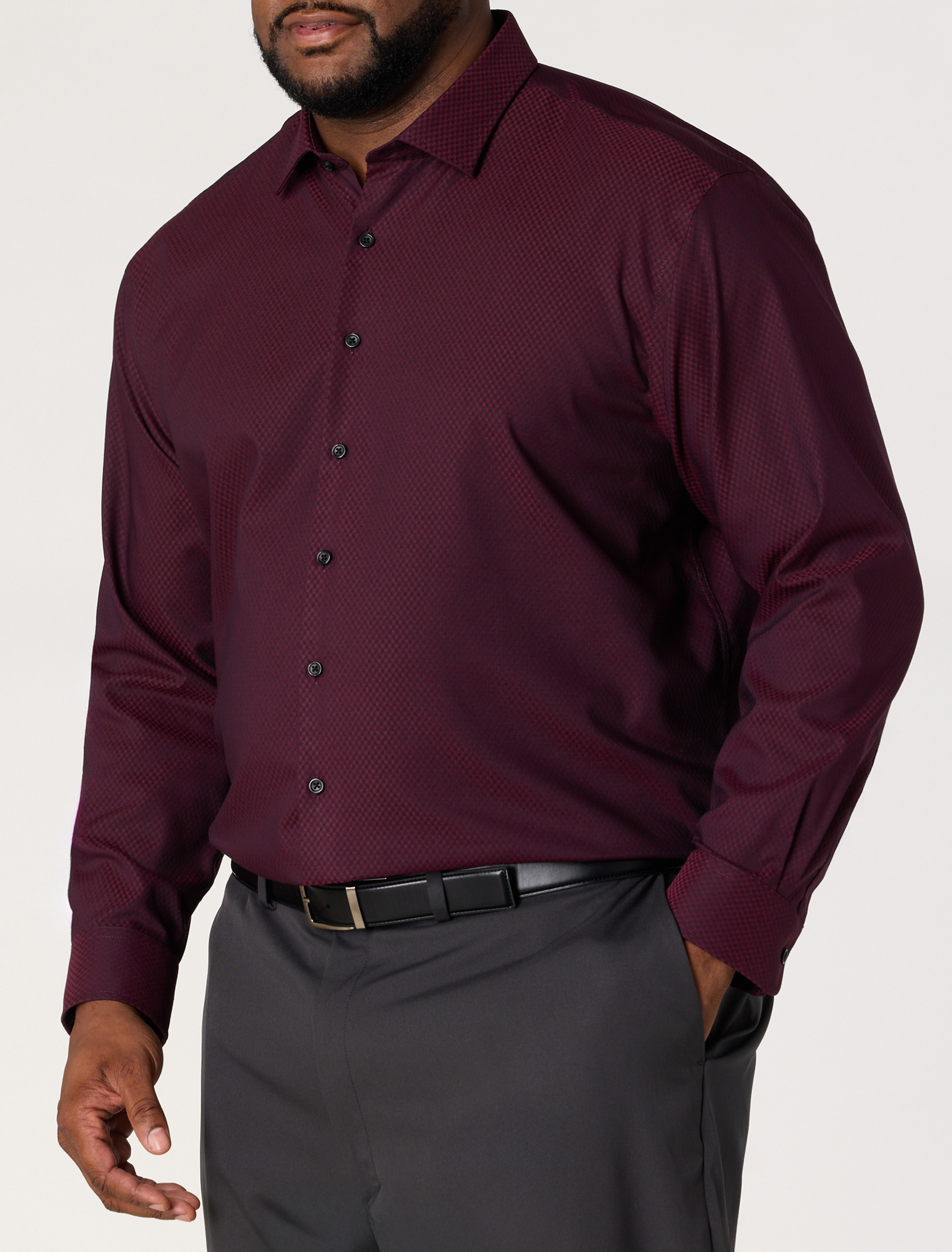 Textured Wrinkle-Free Dress Shirt