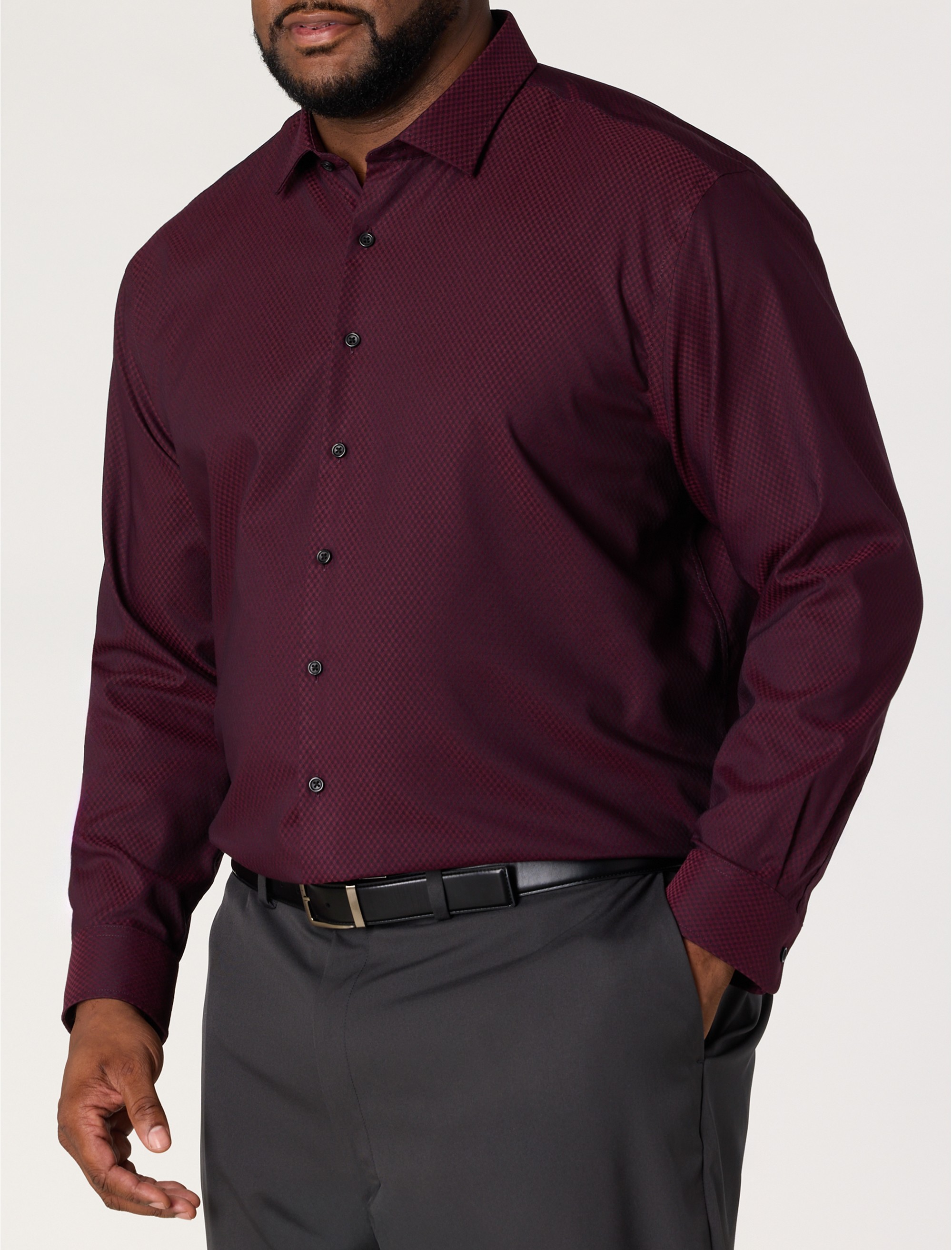 Textured Wrinkle-Free Dress Shirt