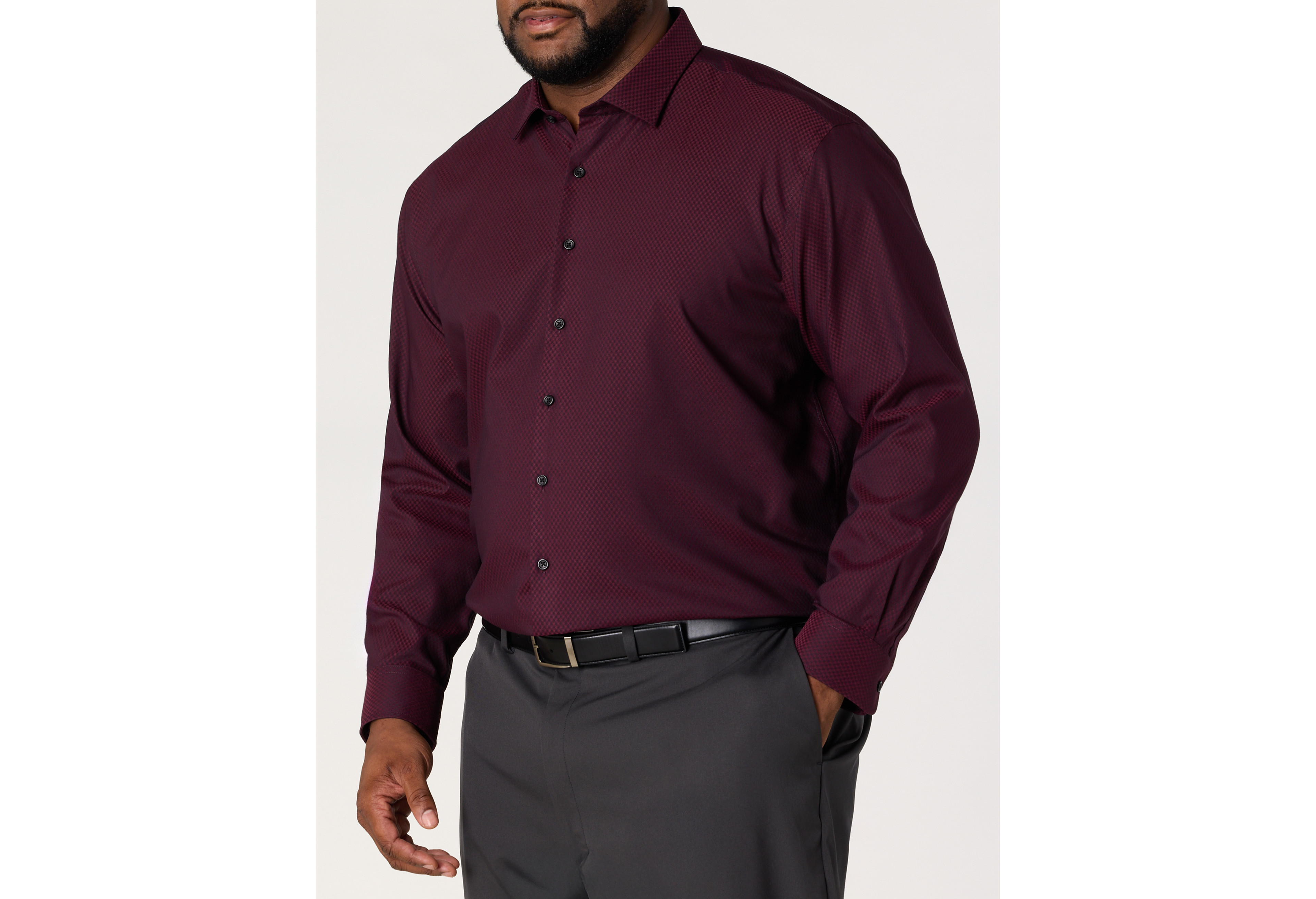 Textured Wrinkle-Free Dress Shirt