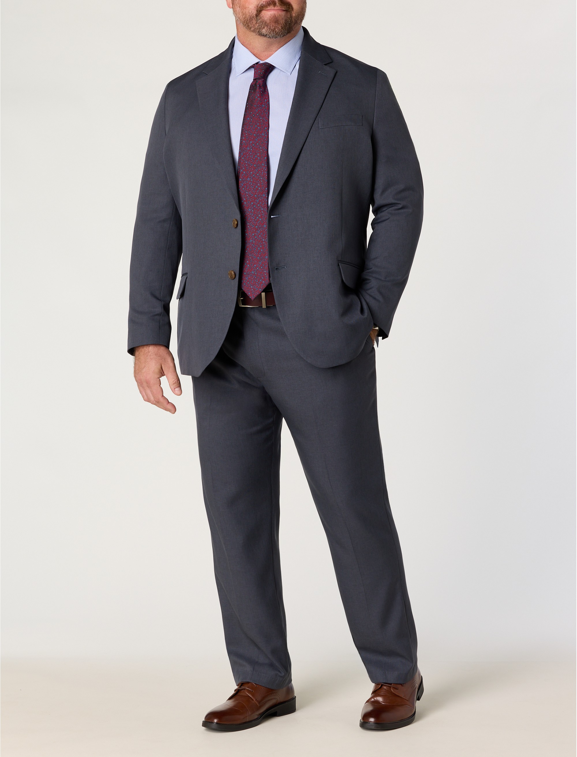 Micro Geometric Patterned Wrinkle-Free Dress Shirt - thumbnail 4