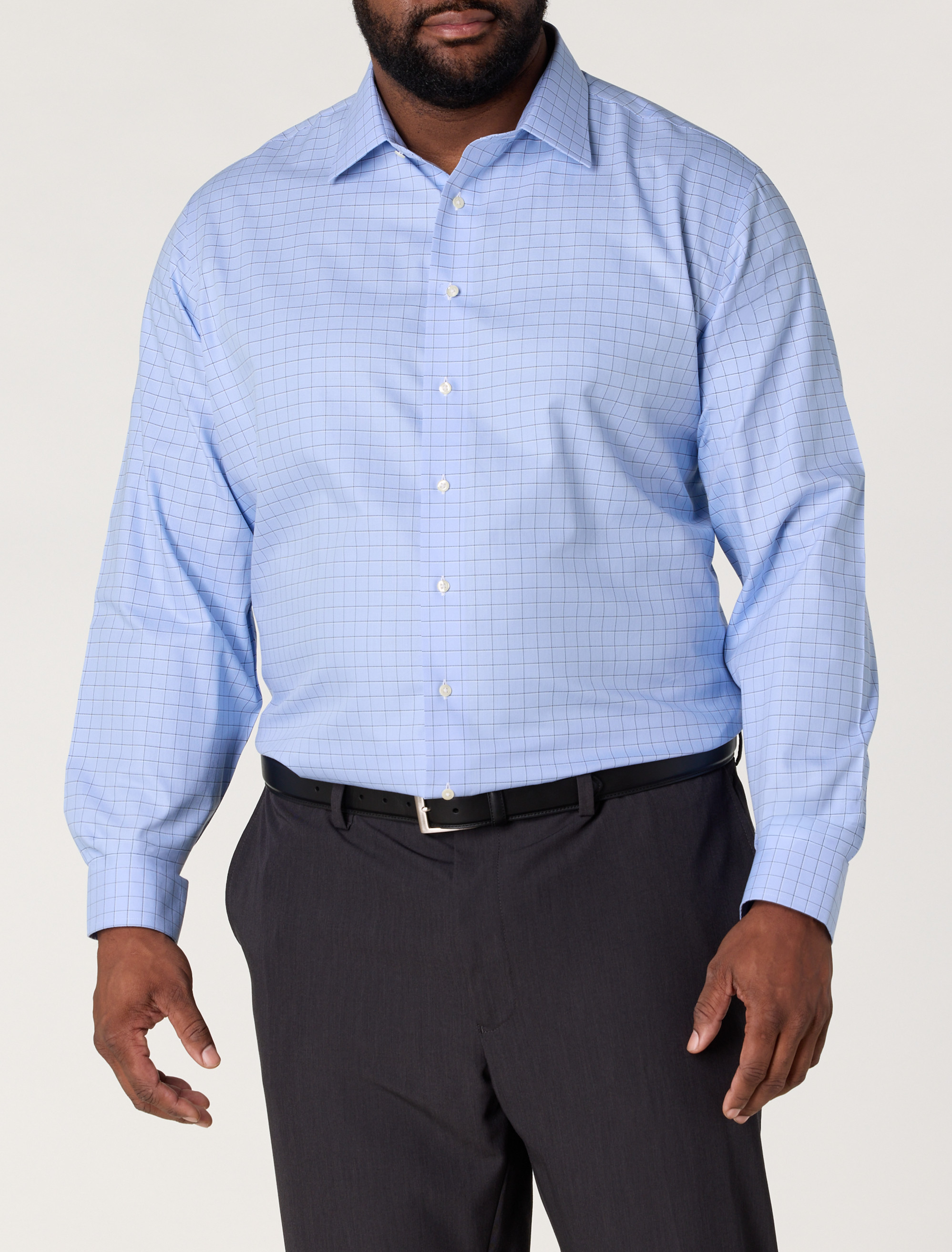 Non-Iron Windowpane Dress Shirt