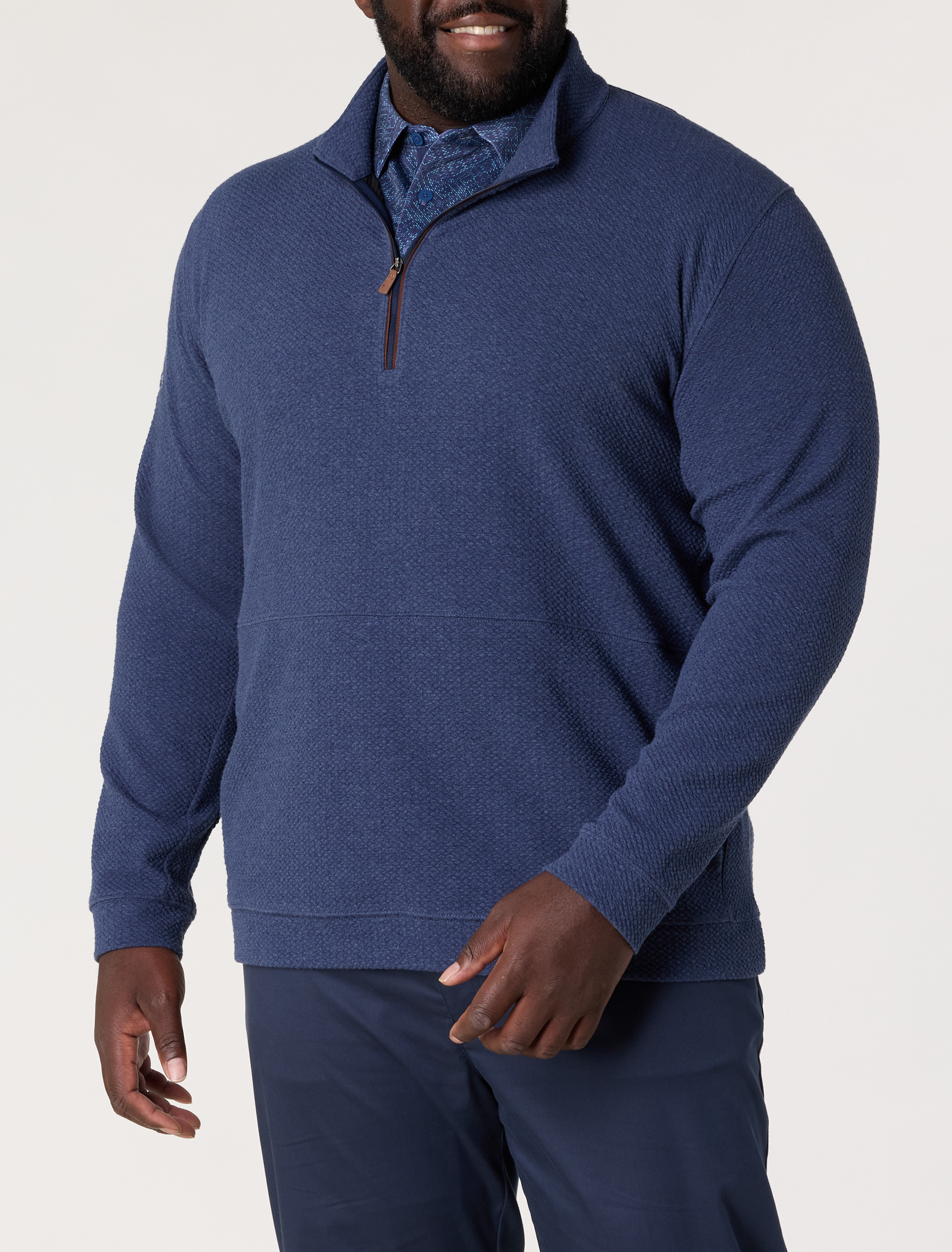 Textured 1/4-Zip Pullover