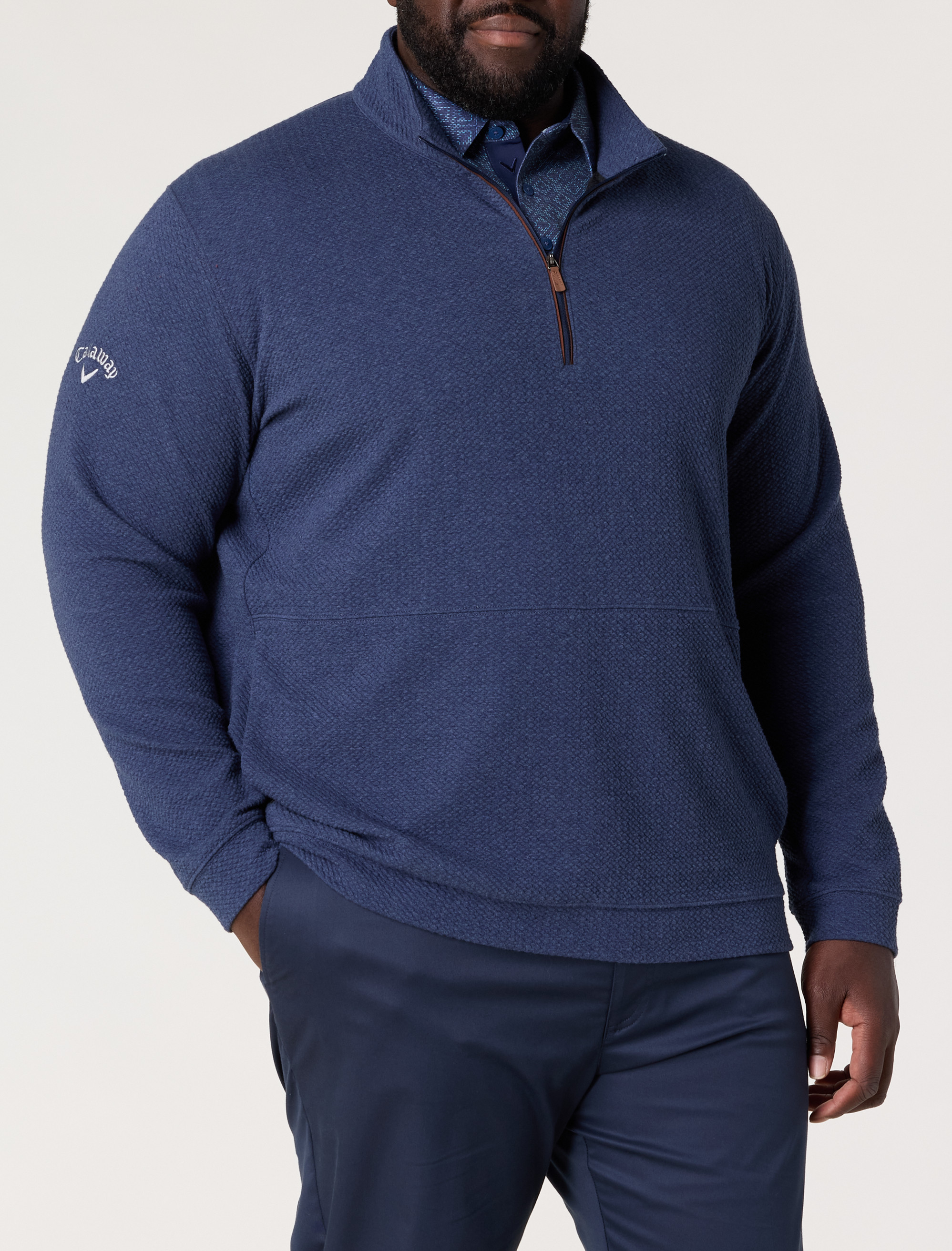 Textured 1/4-Zip Pullover