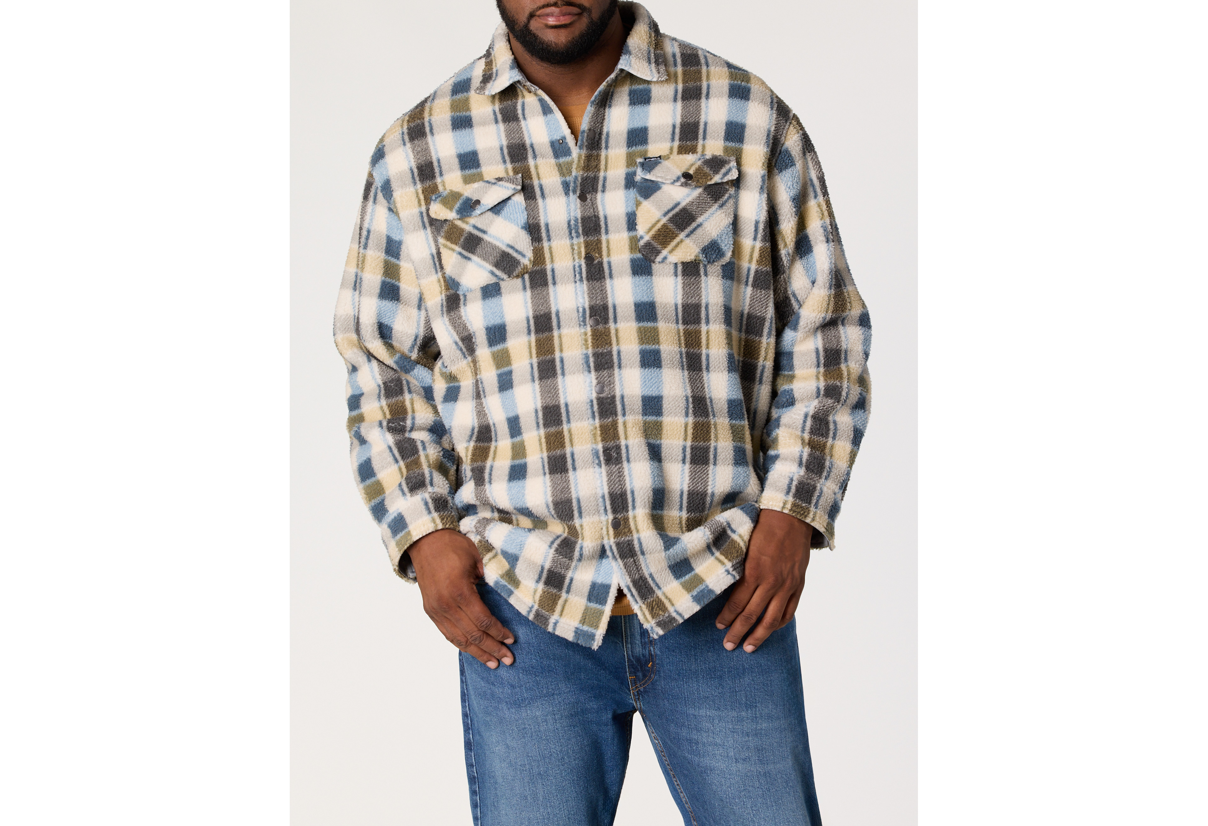 Glacier Plaid Superfleece Flannel Shirt Jacket
