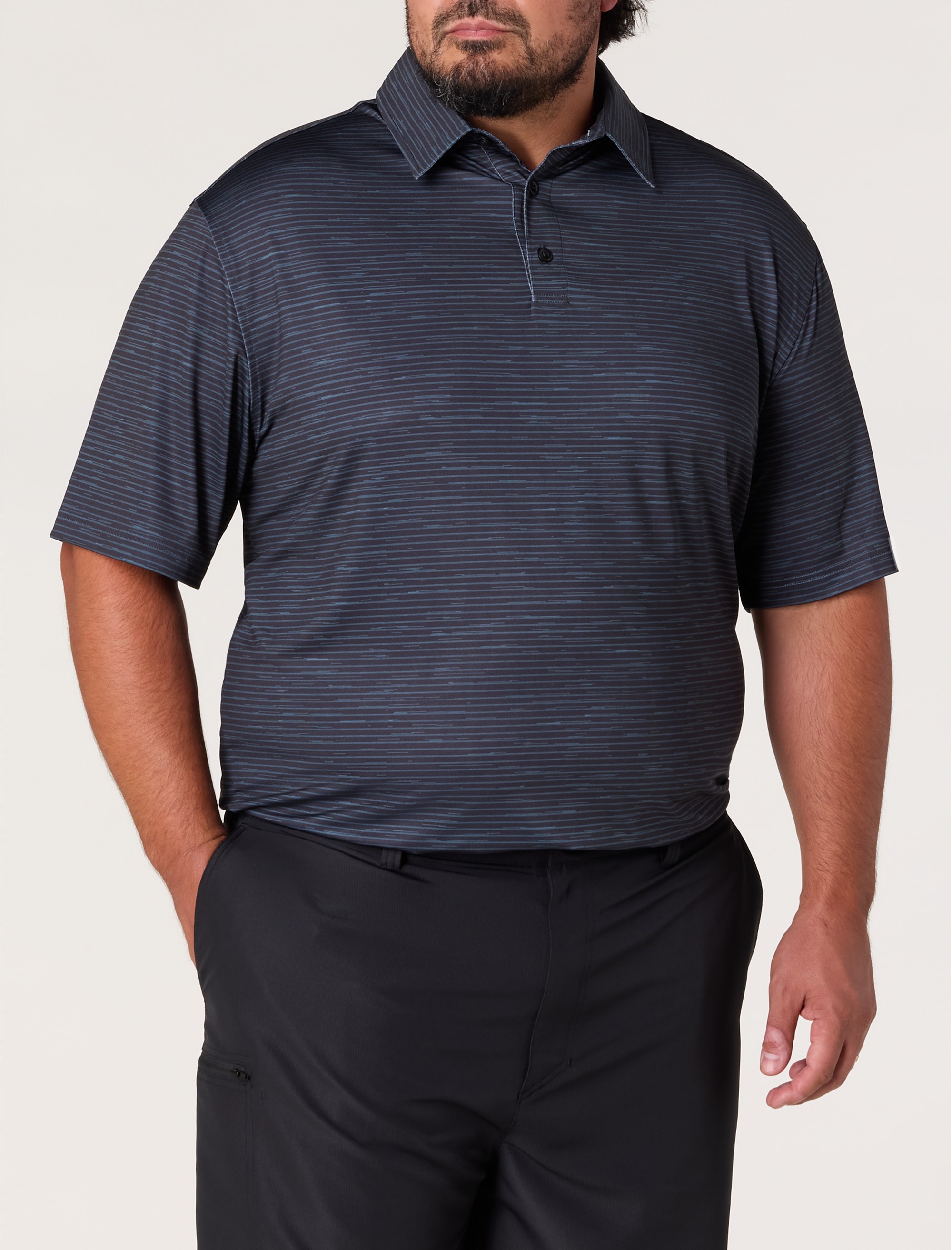 Performance Striped Polo Shirt - thumbnail 2