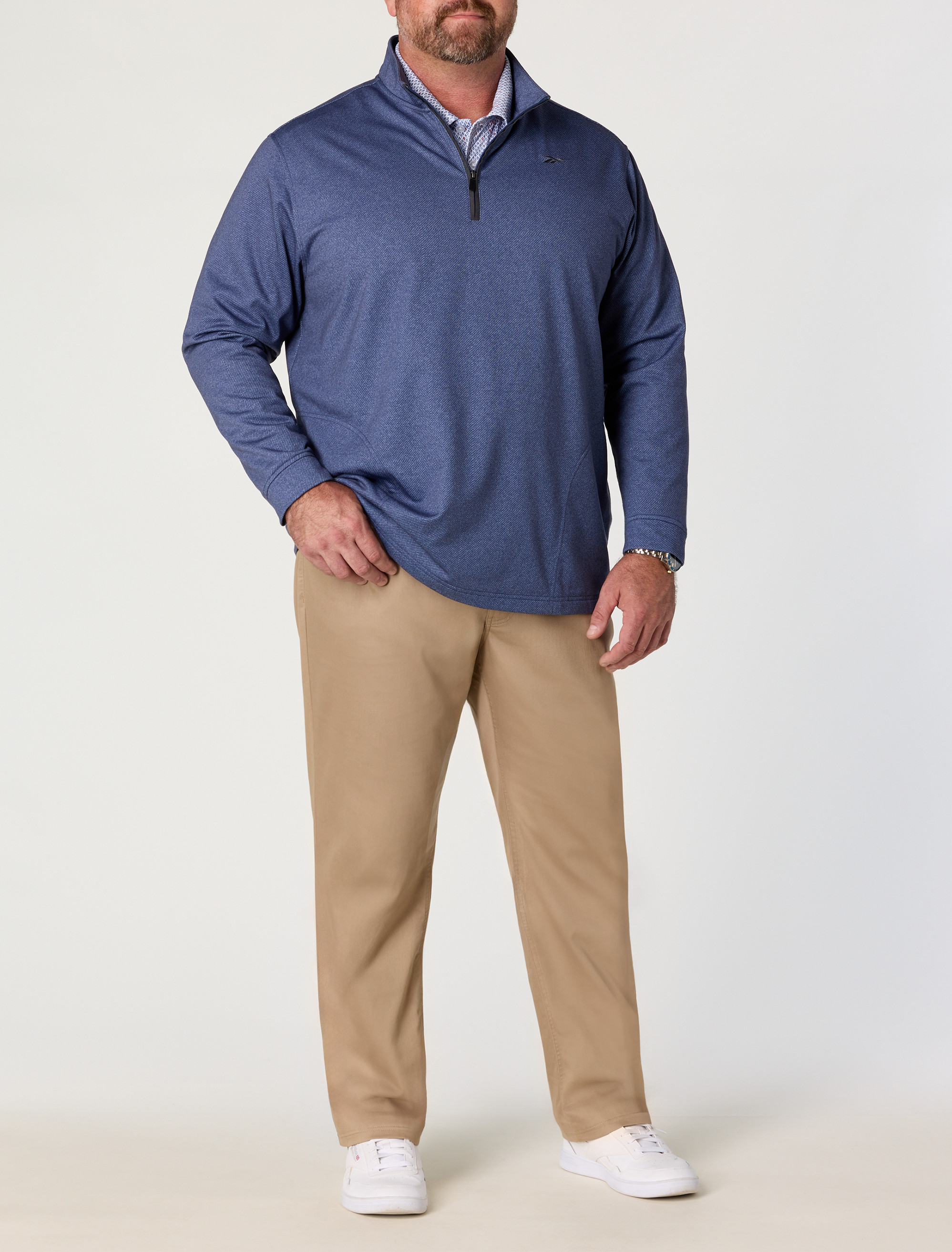 Contrast Shark-Tooth Polo Shirt