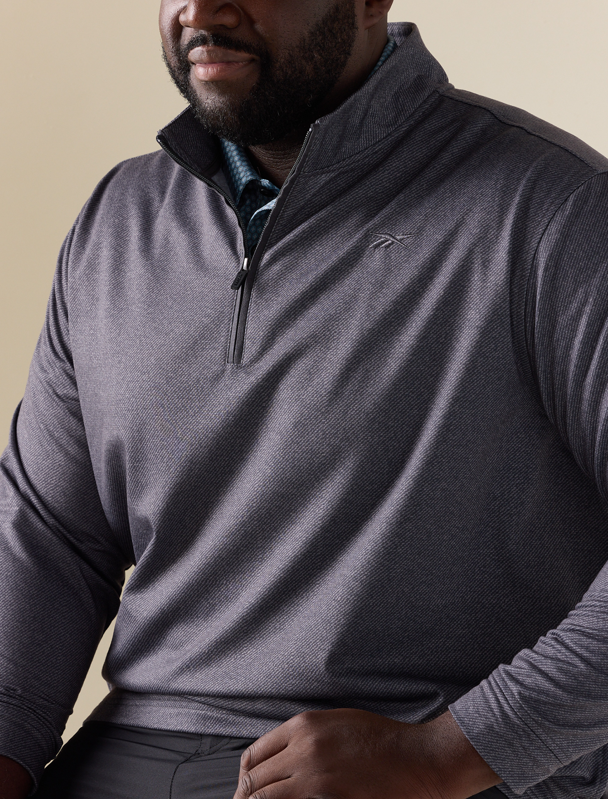 Textured 1/4-Zip Pullover