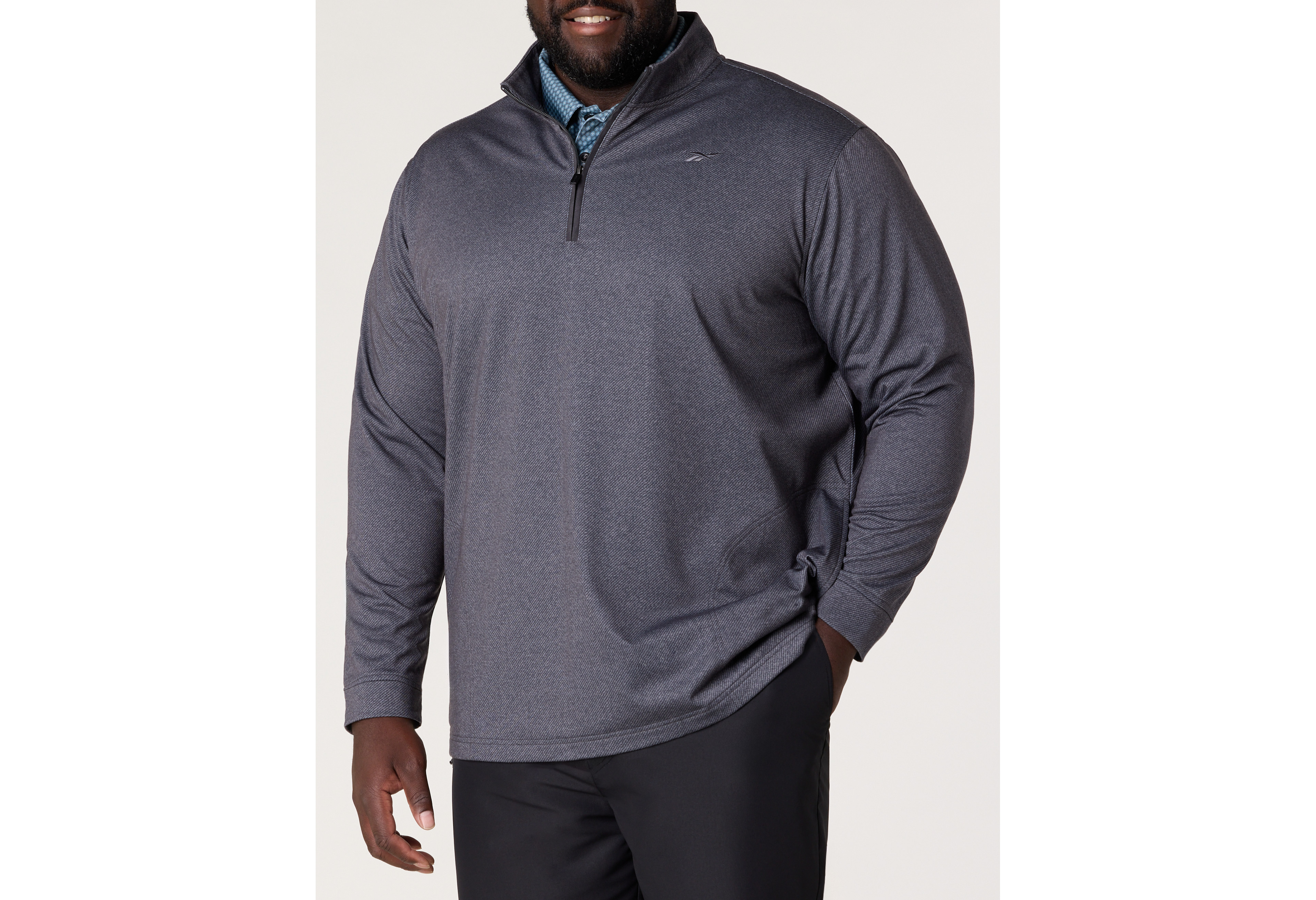 Textured 1/4-Zip Pullover