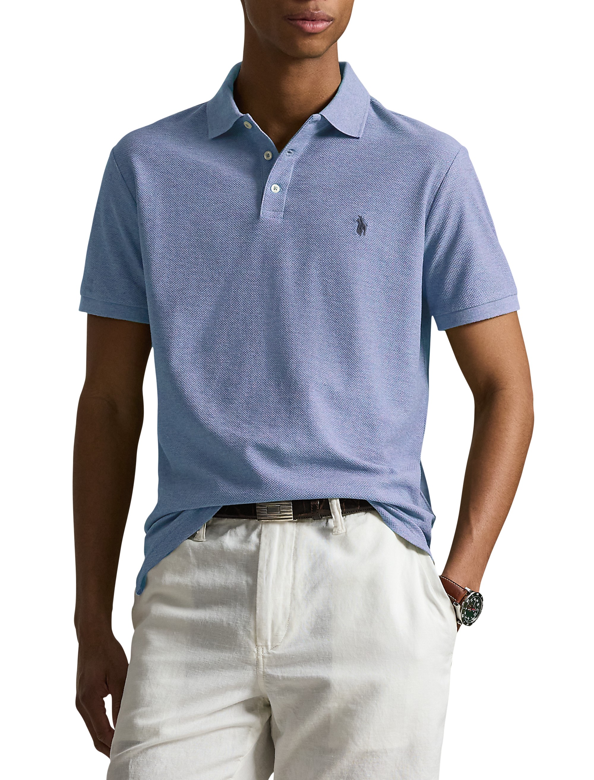 Honeycomb Textured Polo Shirt