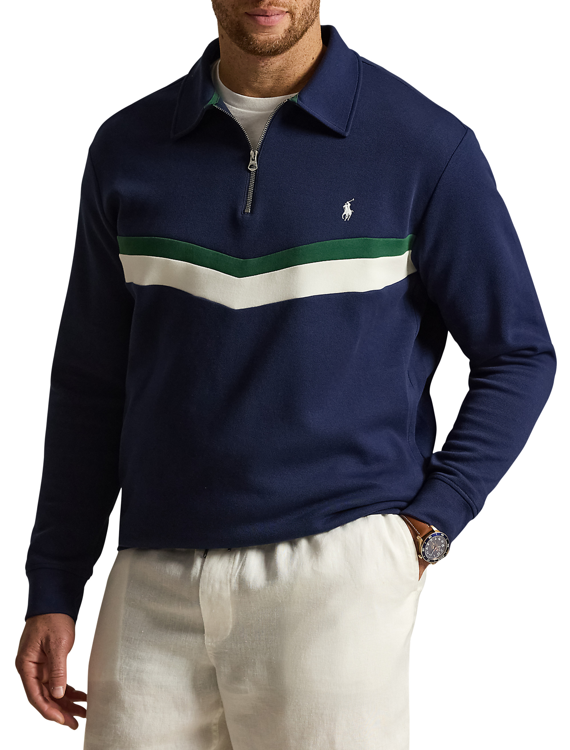 Colorblocked 1/4-Zip Sweatshirt