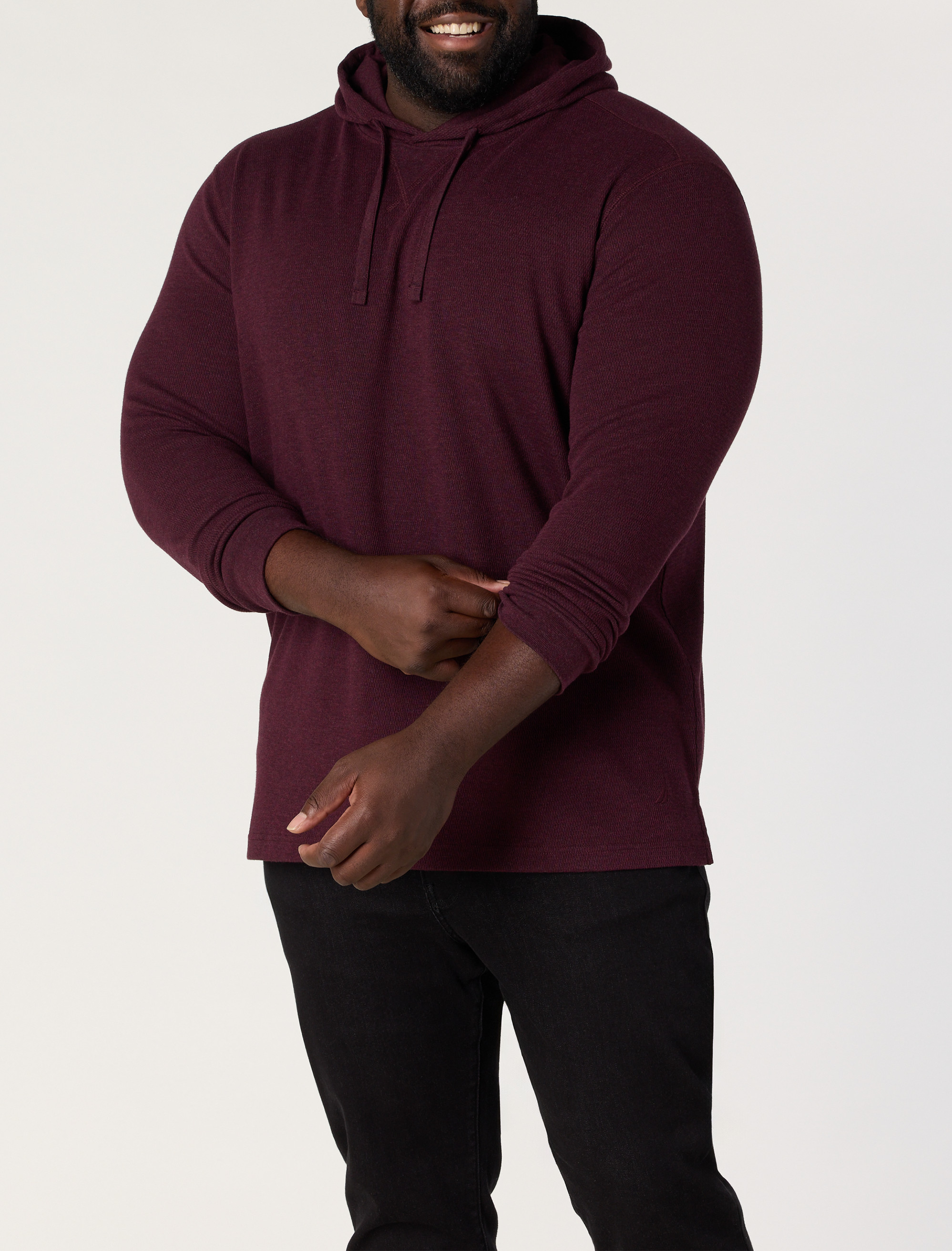 Waffle-Knit Hoodie