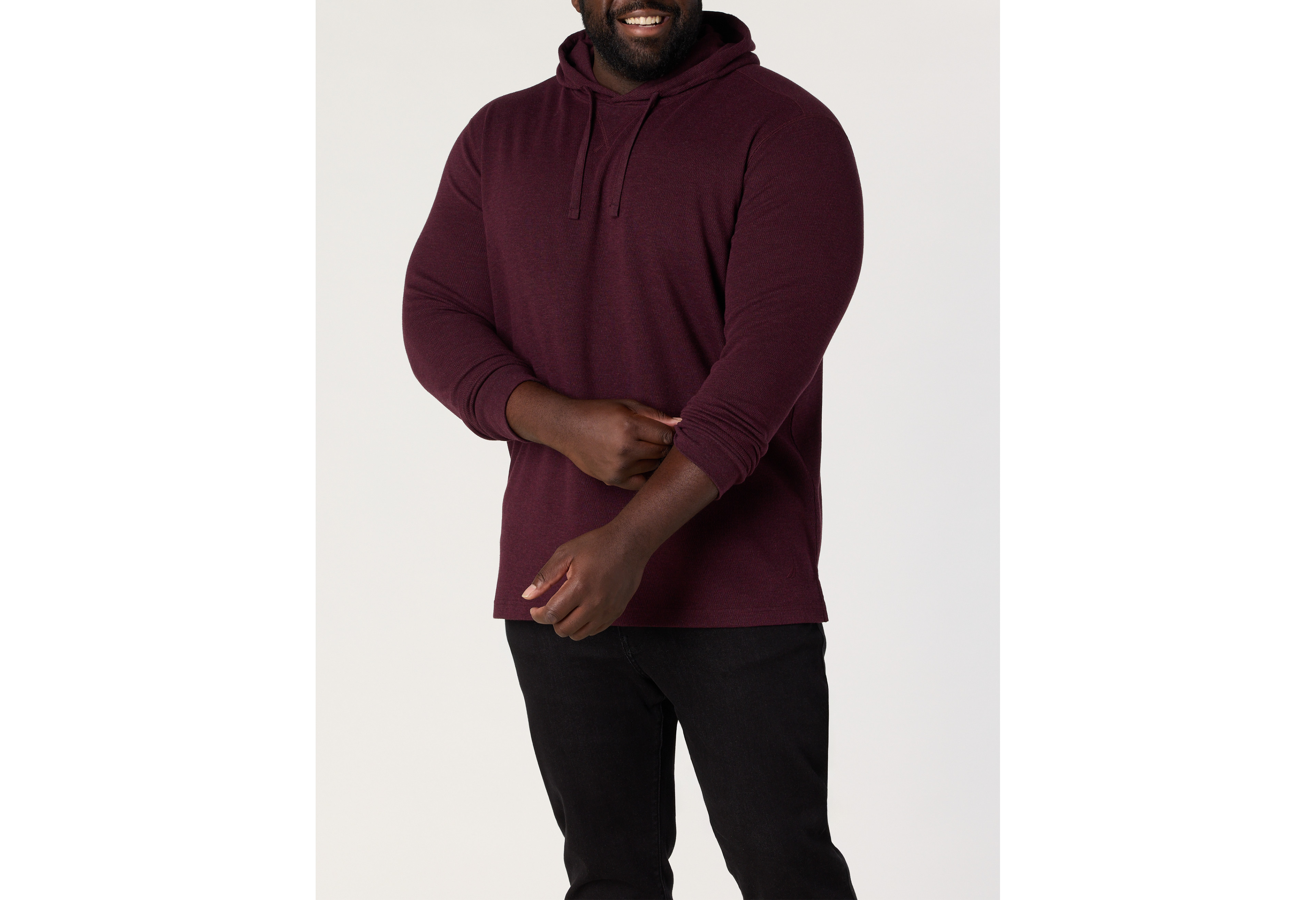 Waffle-Knit Hoodie