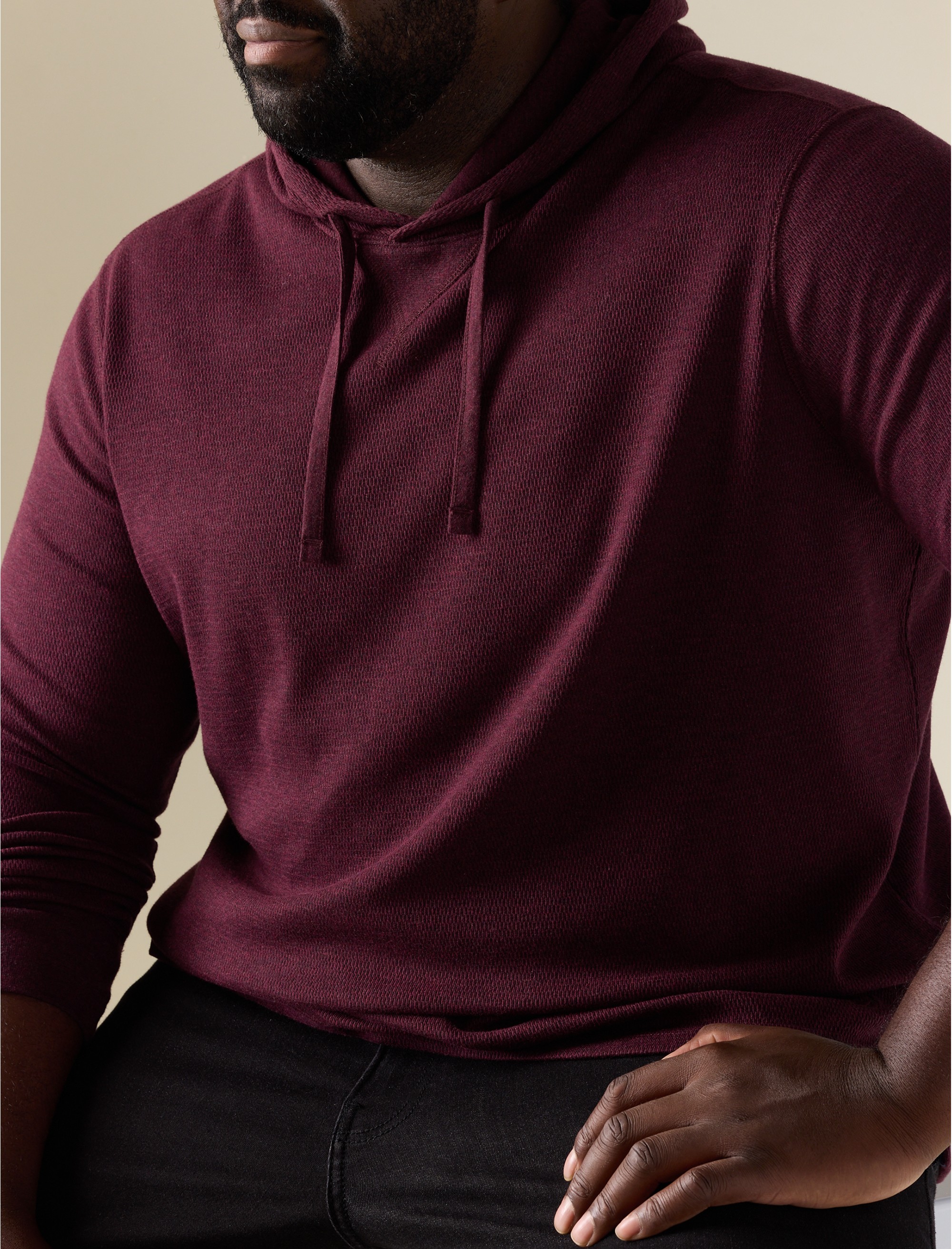 Waffle-Knit Hoodie - thumbnail 3