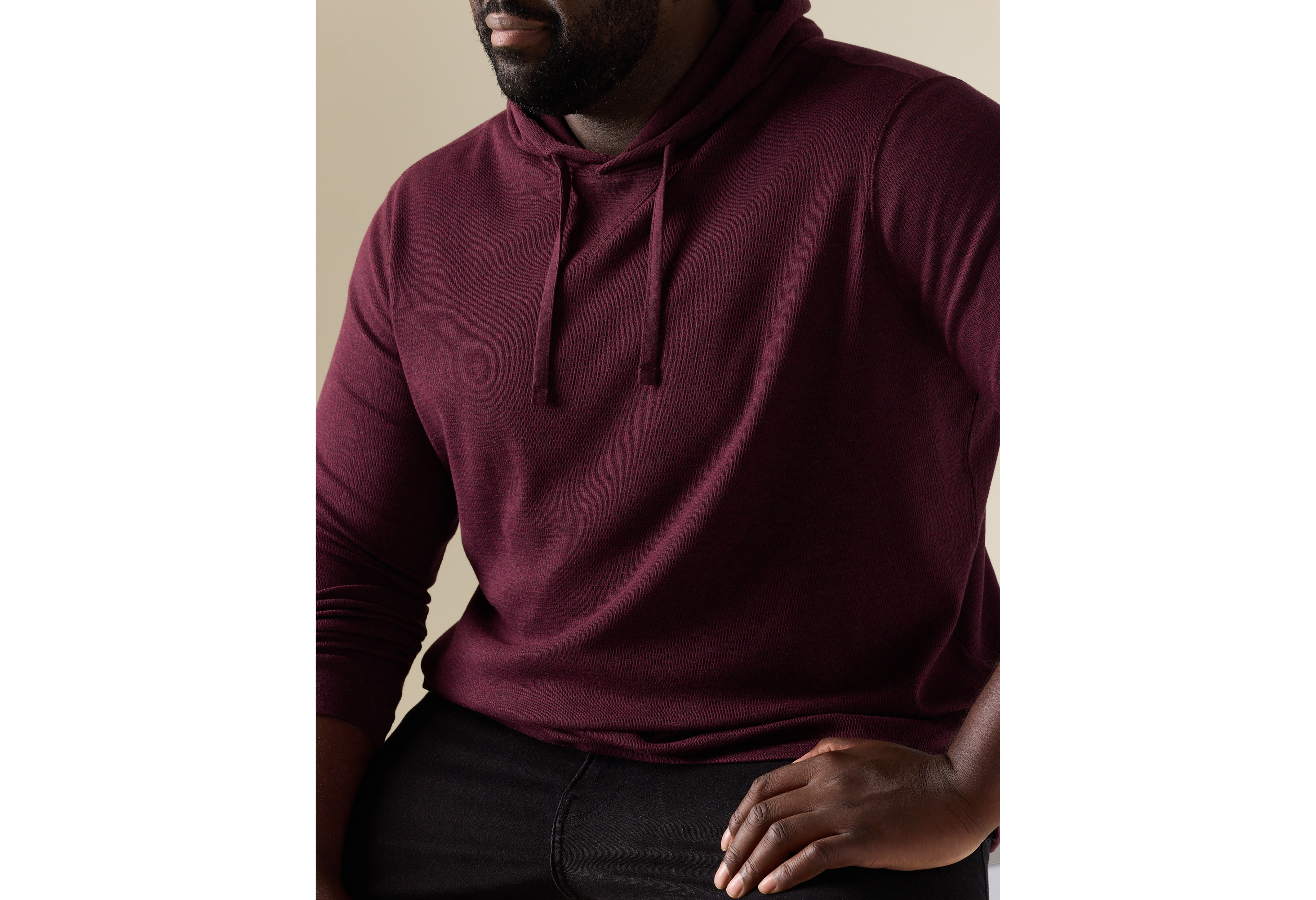 Waffle-Knit Hoodie