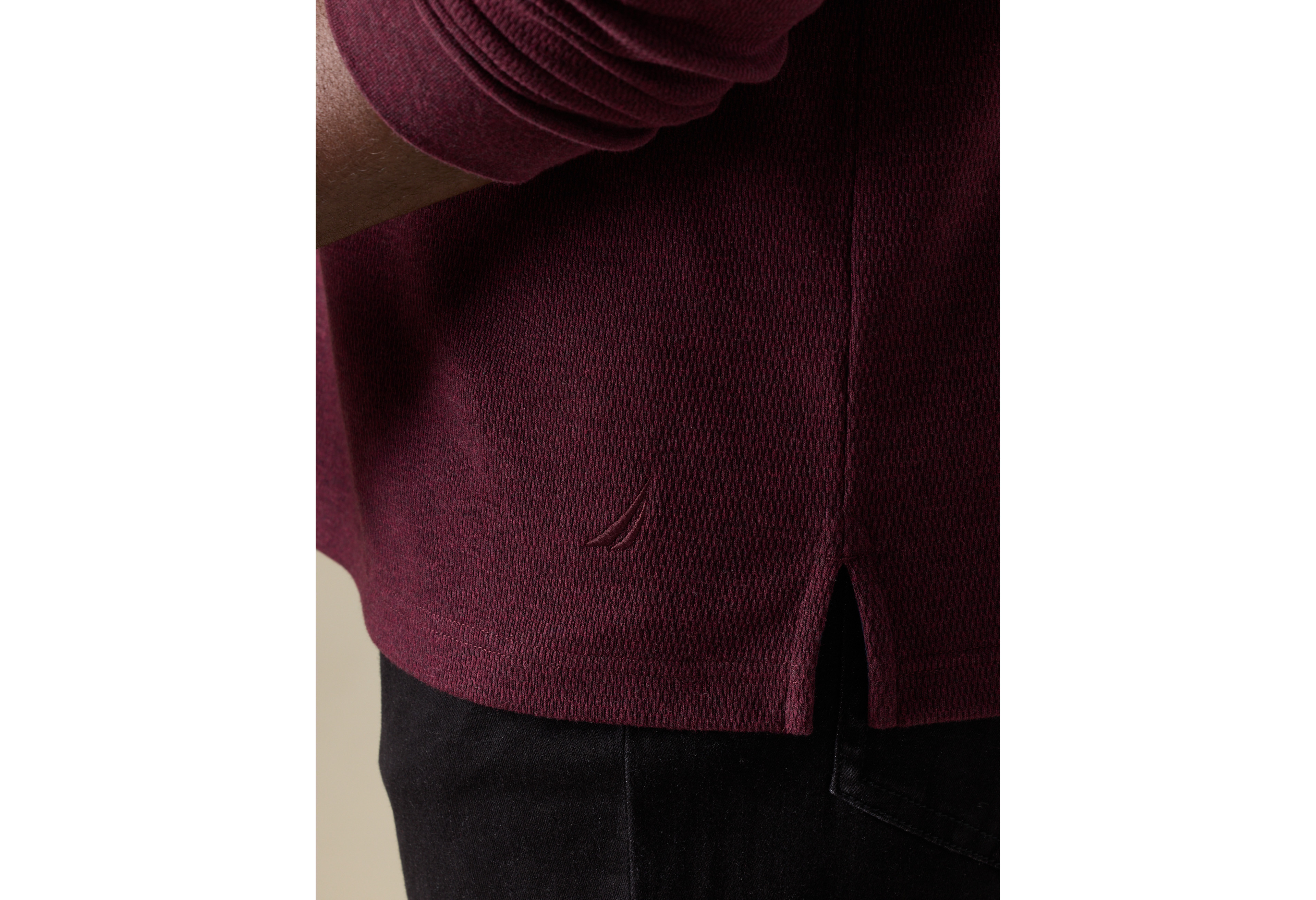 Waffle-Knit Hoodie