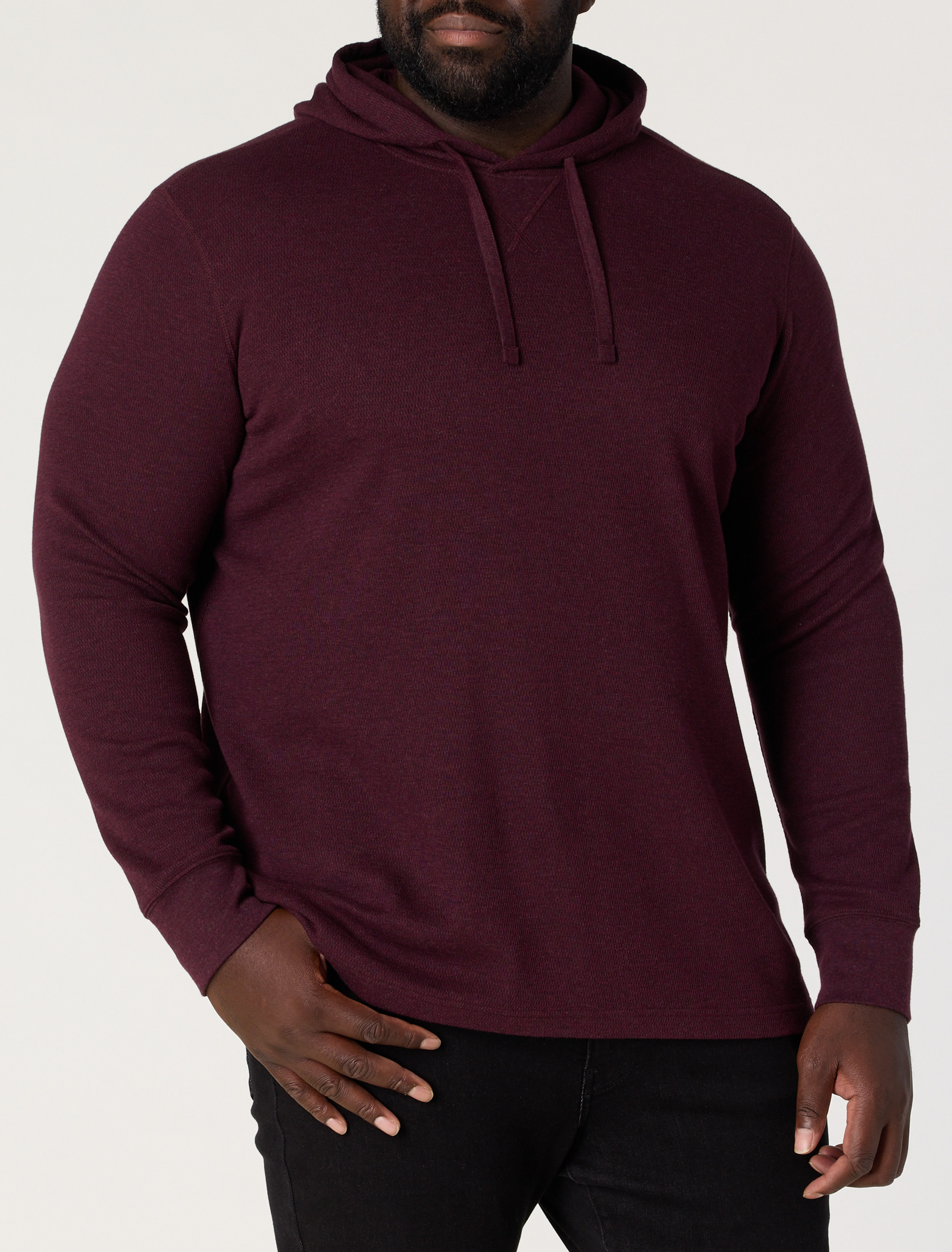 Waffle-Knit Hoodie