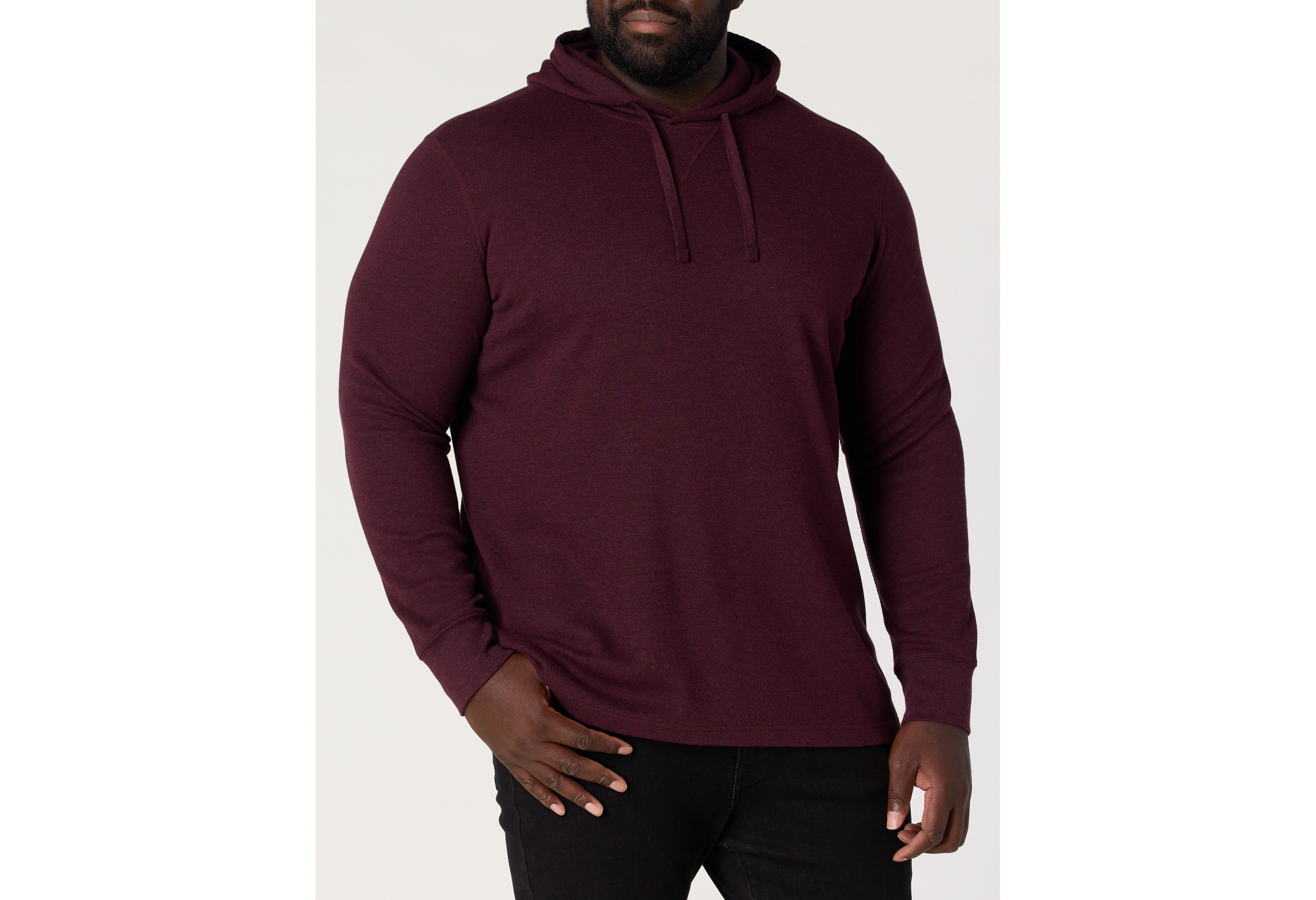 Waffle-Knit Hoodie