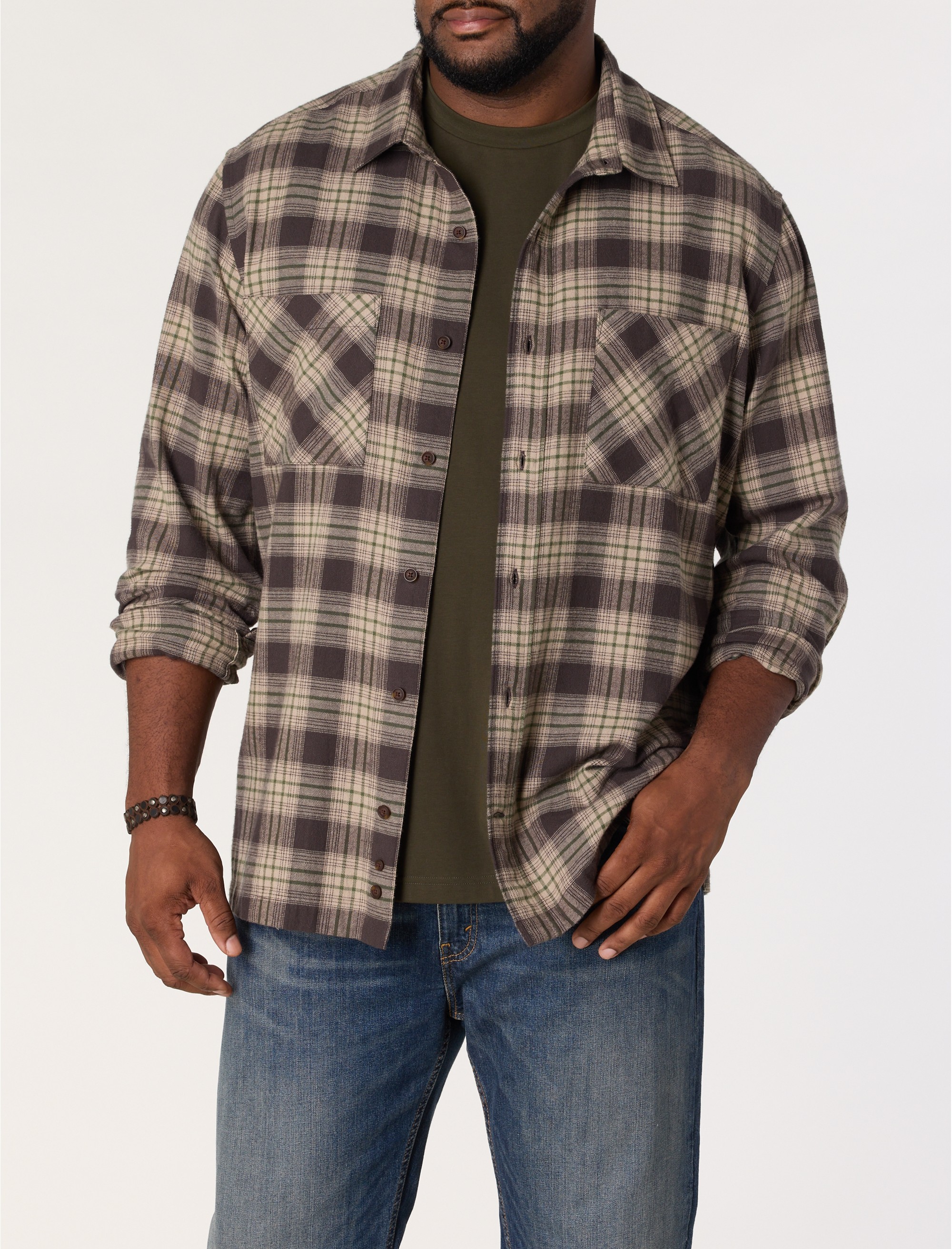 Plaid Flannel Sport Shirt - thumbnail 3