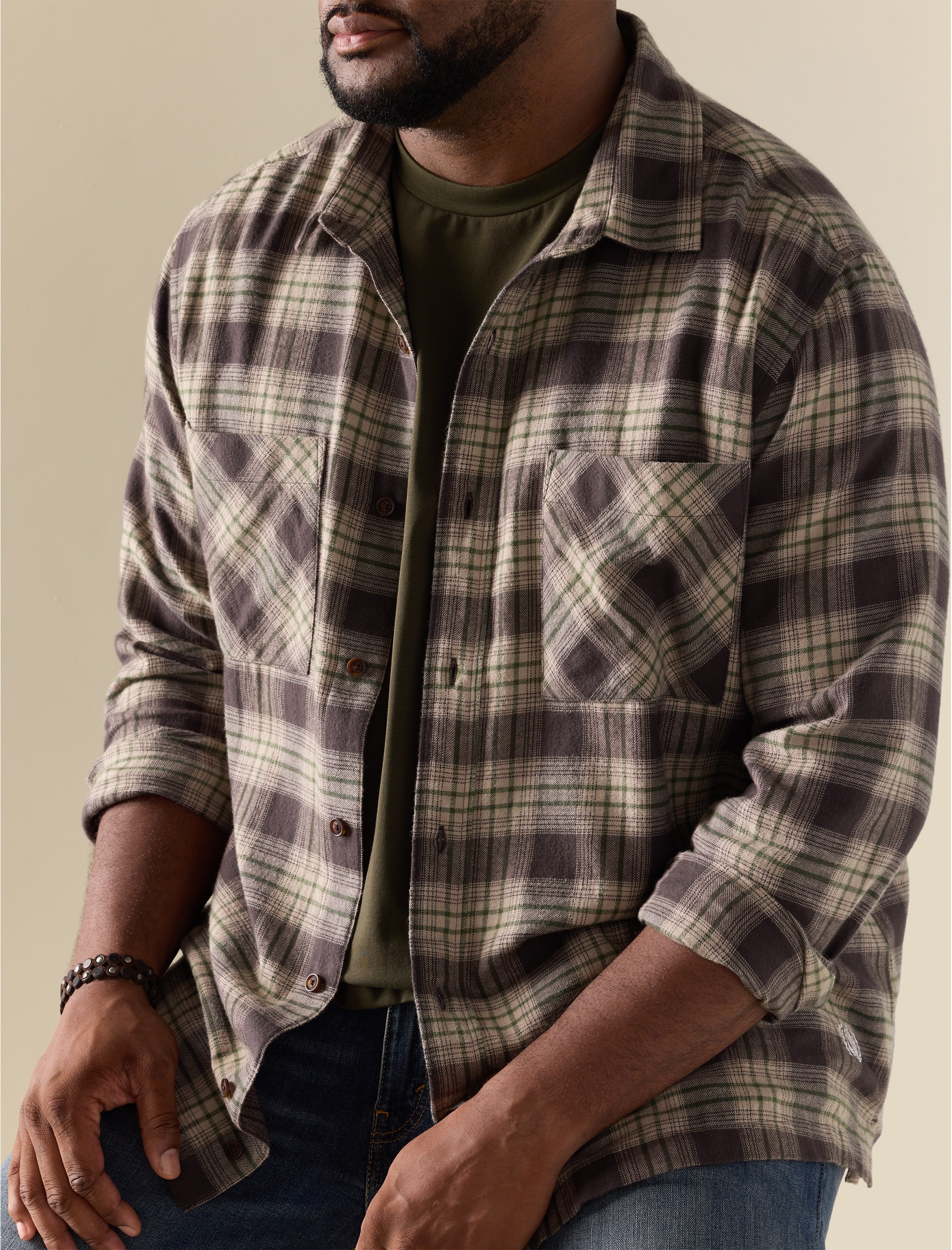 Plaid Flannel Sport Shirt - thumbnail 4