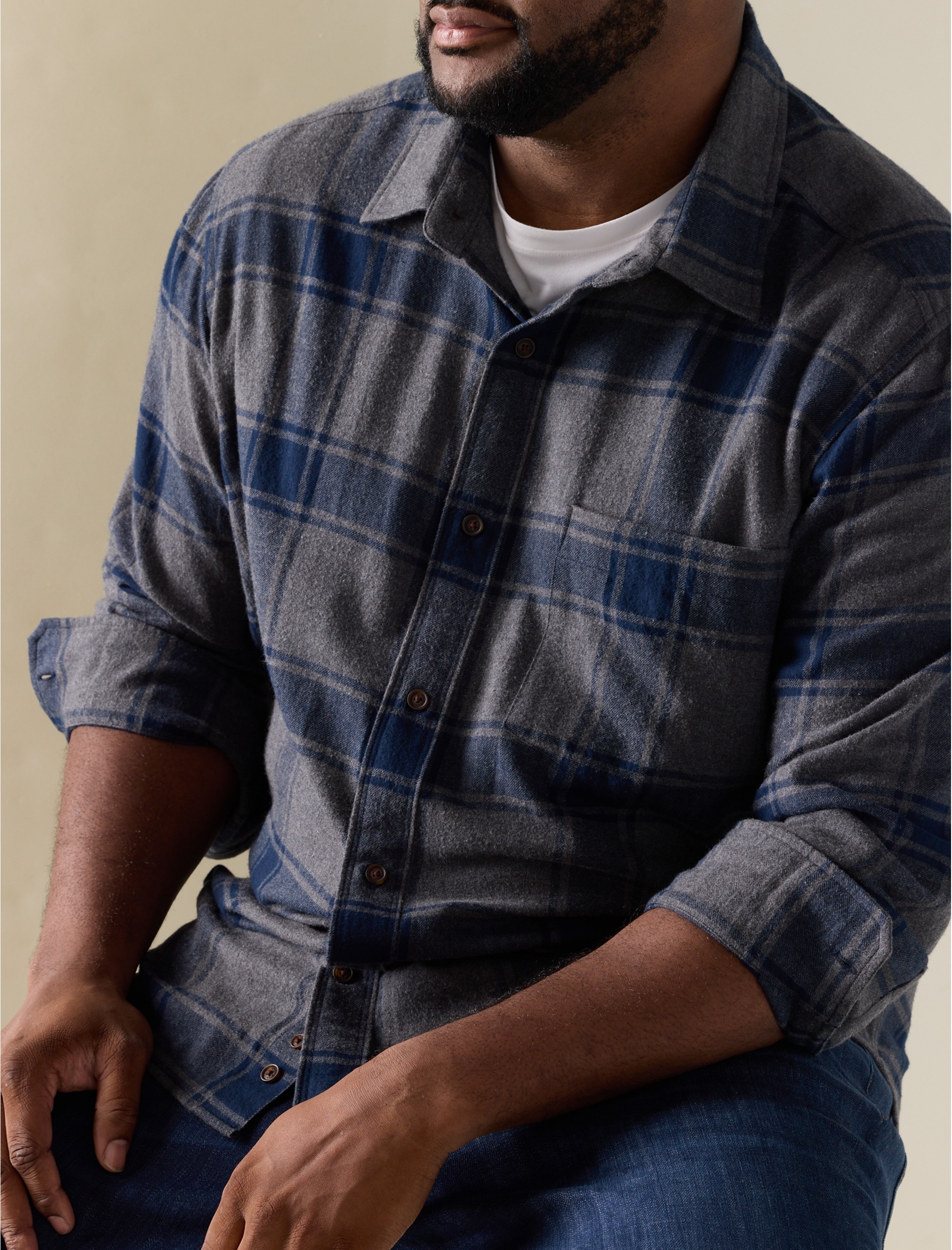 Plaid Flannel Sport Shirt - thumbnail 3