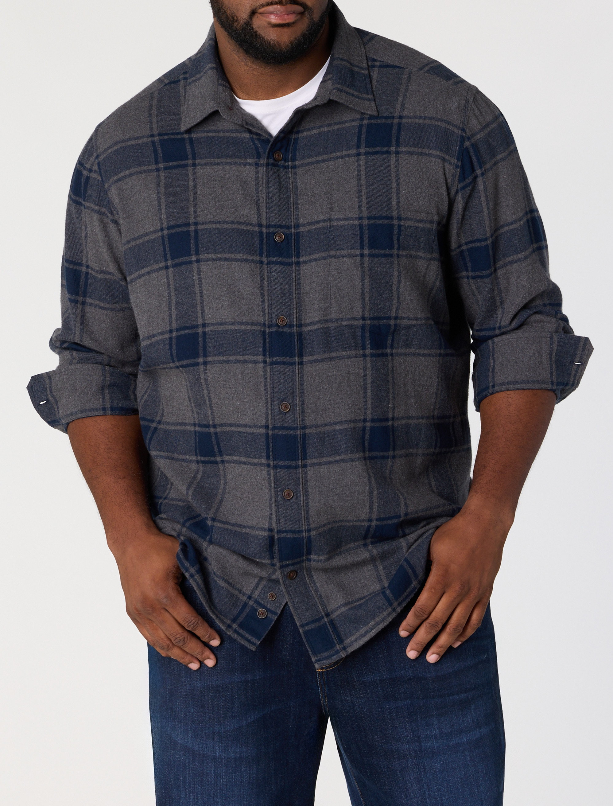 Plaid Flannel Sport Shirt