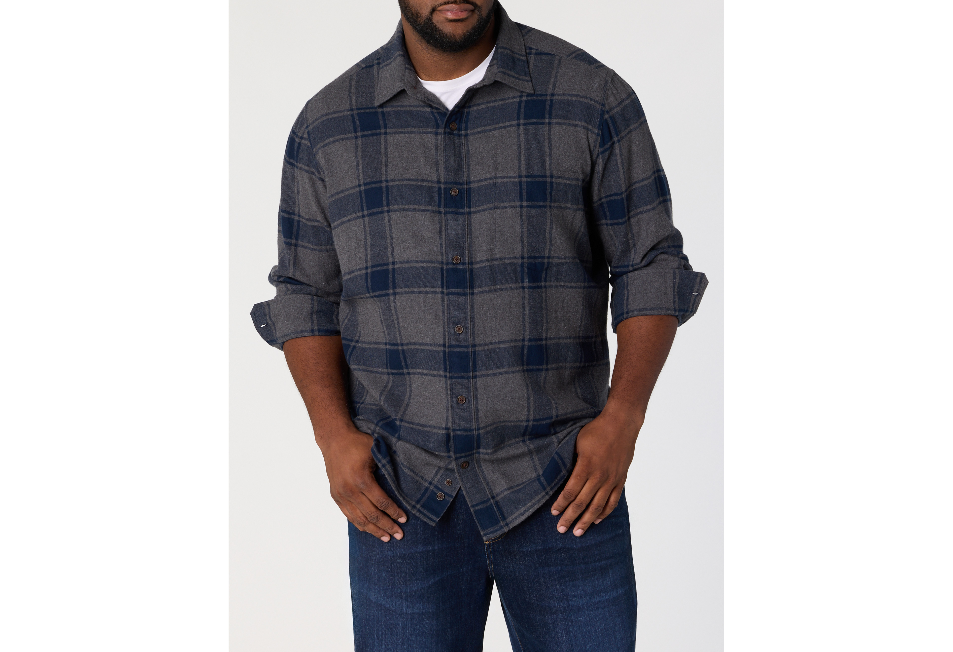 Plaid Flannel Sport Shirt