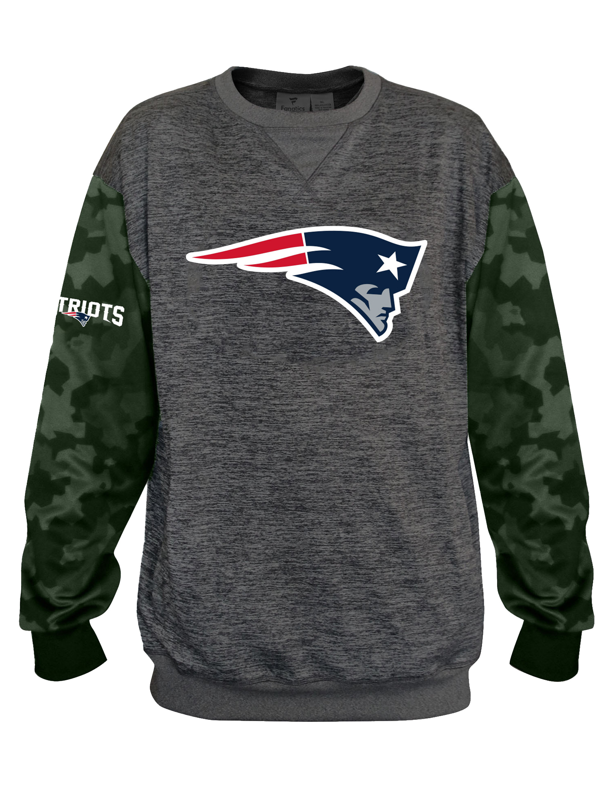Patriots Fleece Crewneck Camo Pullover