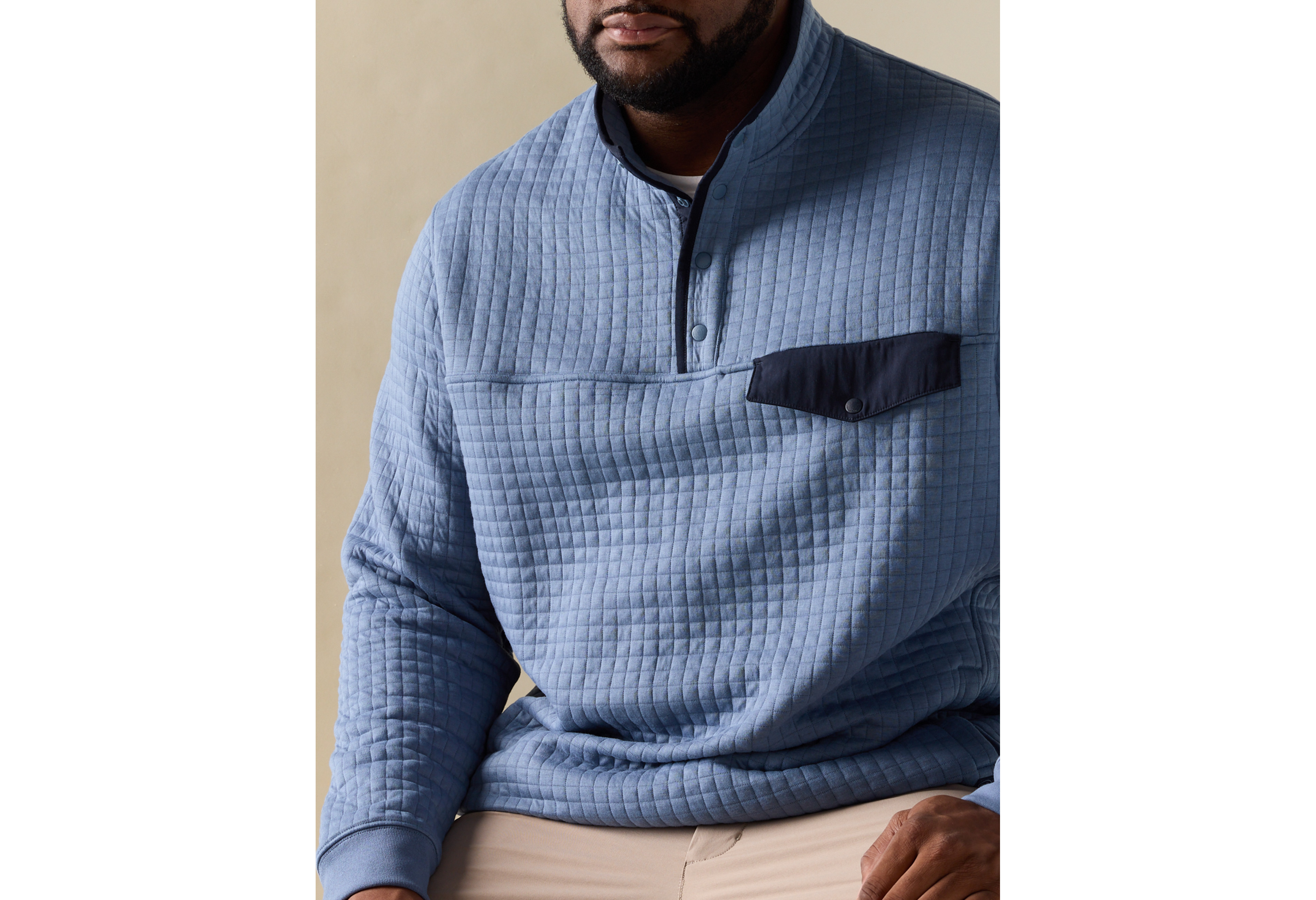 Quilted Navigator 1/4-Snap Pullover