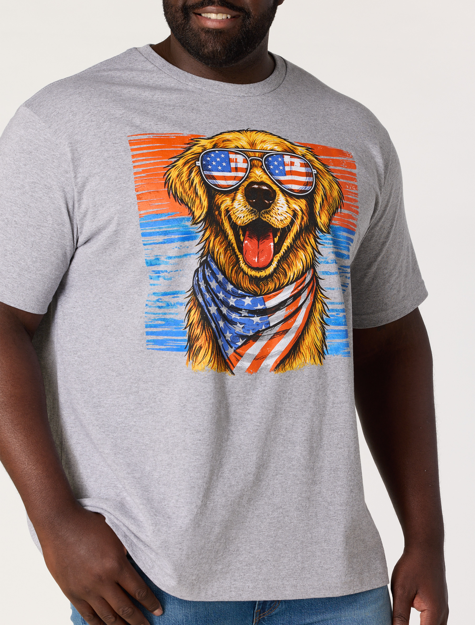 Independence Day Dog Graphic T-Shirt