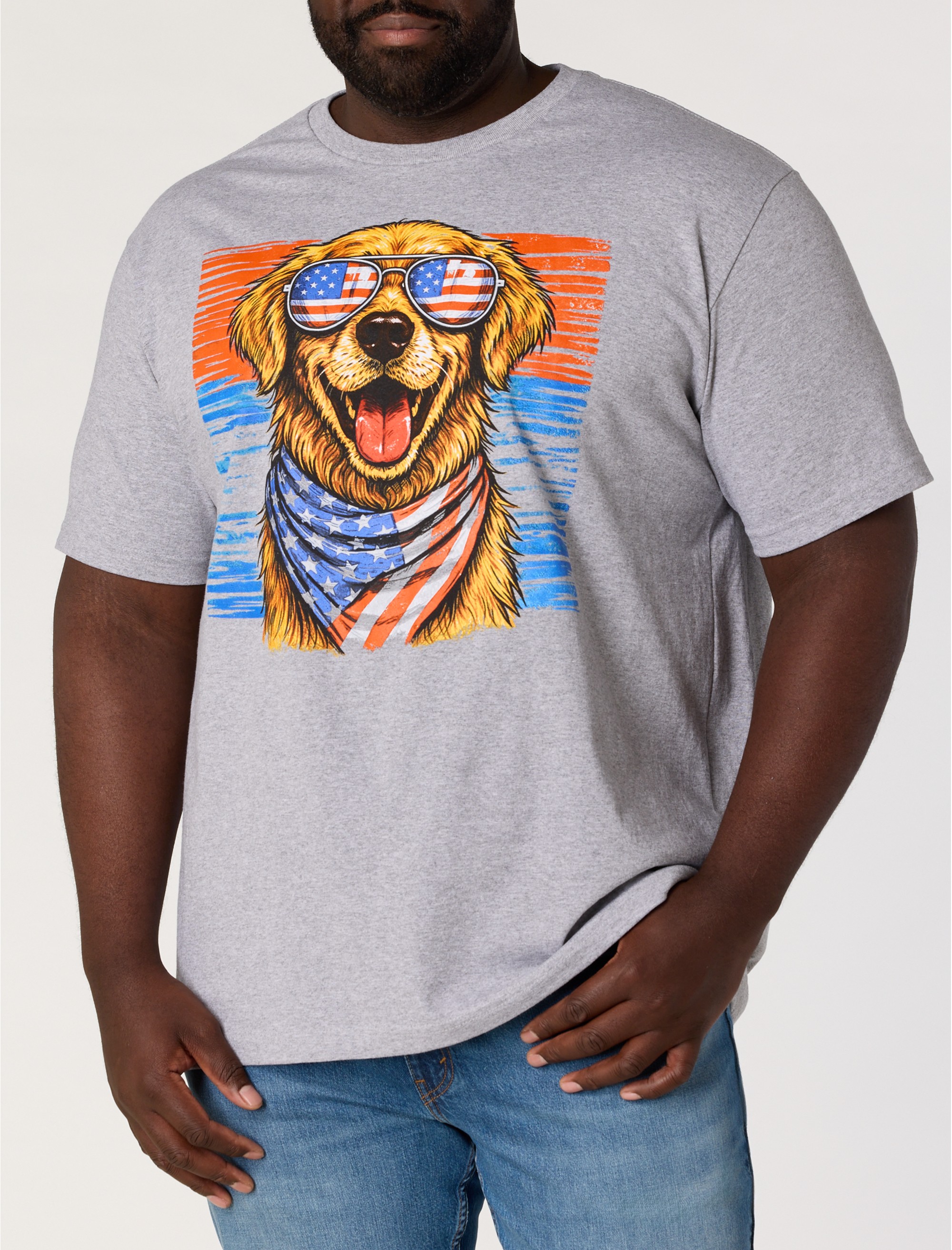 Independence Day Dog Graphic T-Shirt