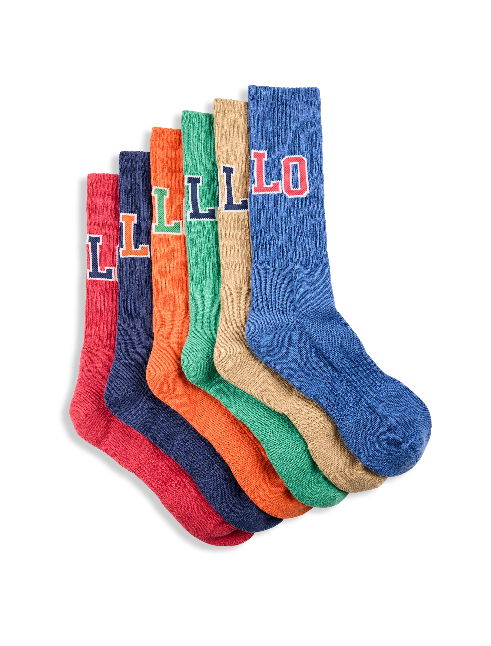 Big & Tall Men's 6-pk Colorblocked Crew Socks - Multi - Size 13-16