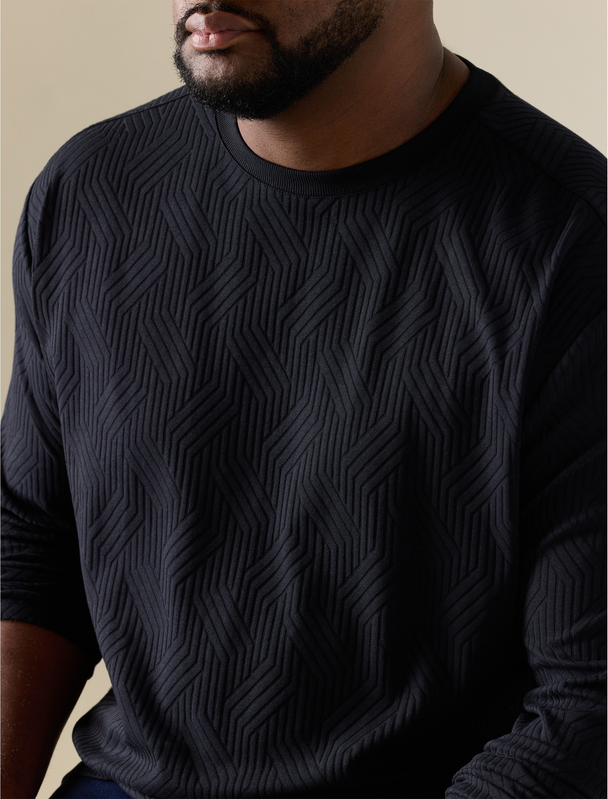 Anderson Jacquard Long-Sleeve T-Shirt - thumbnail 3