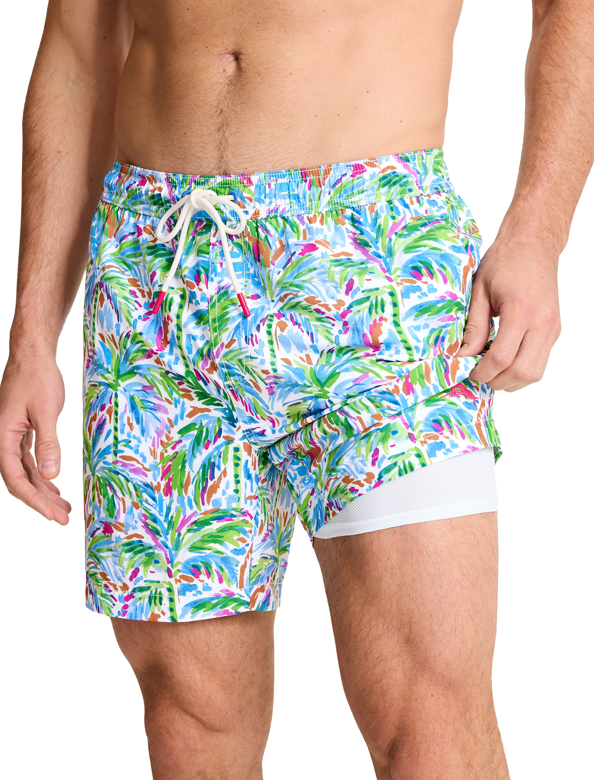 Poolside Palms Swim Trunks