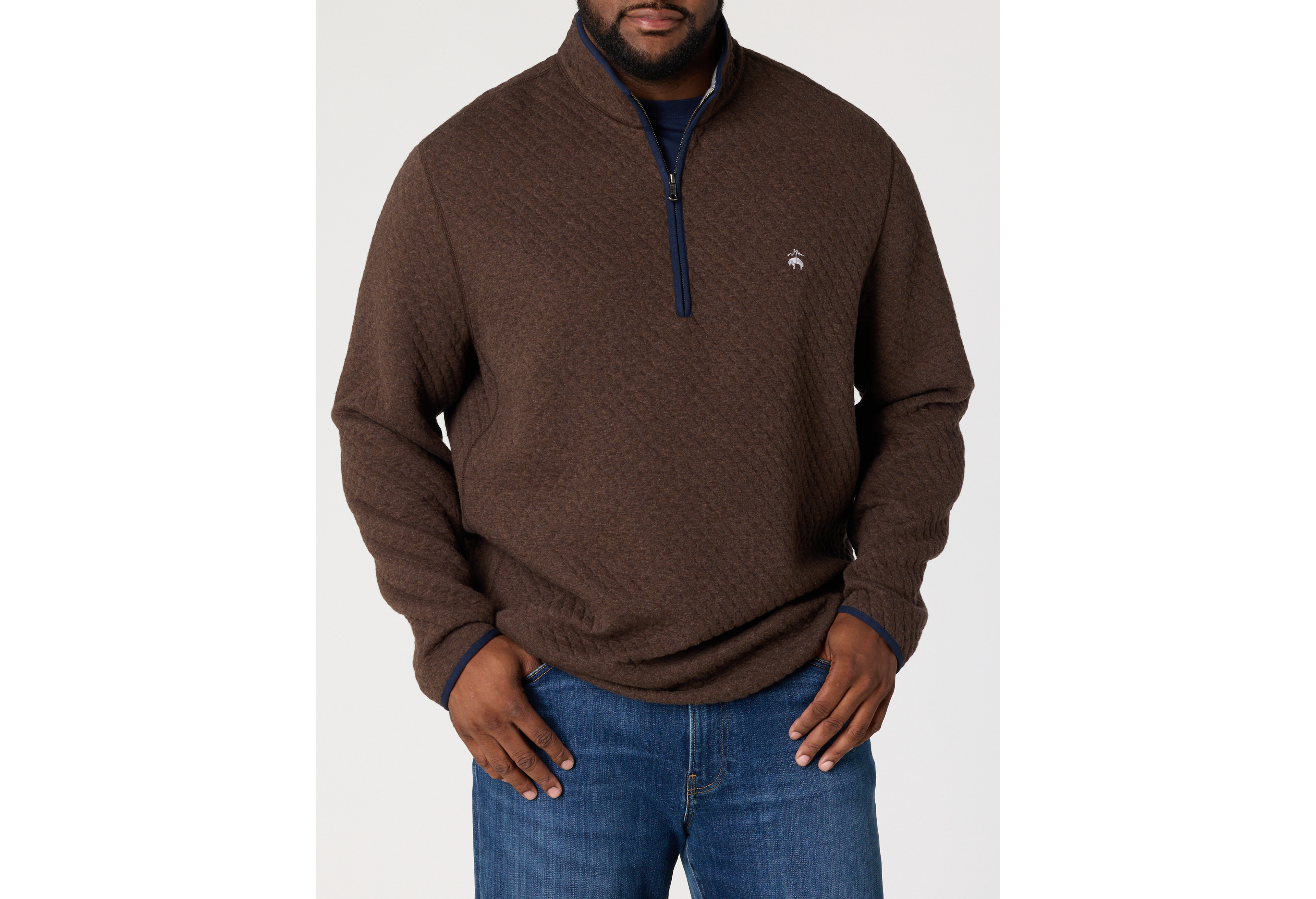 Quilted 1/2-Zip Pullover