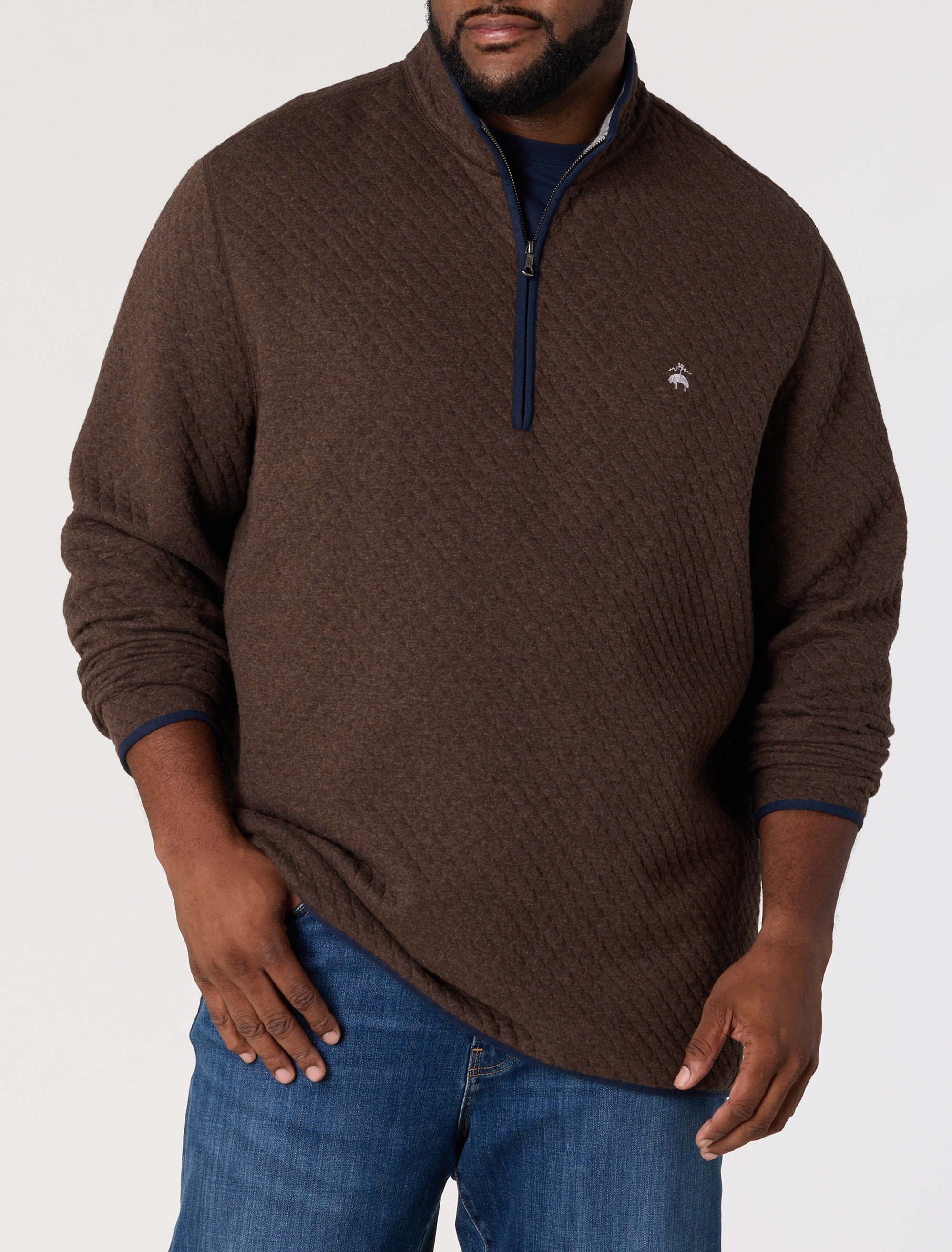 Quilted 1/2-Zip Pullover