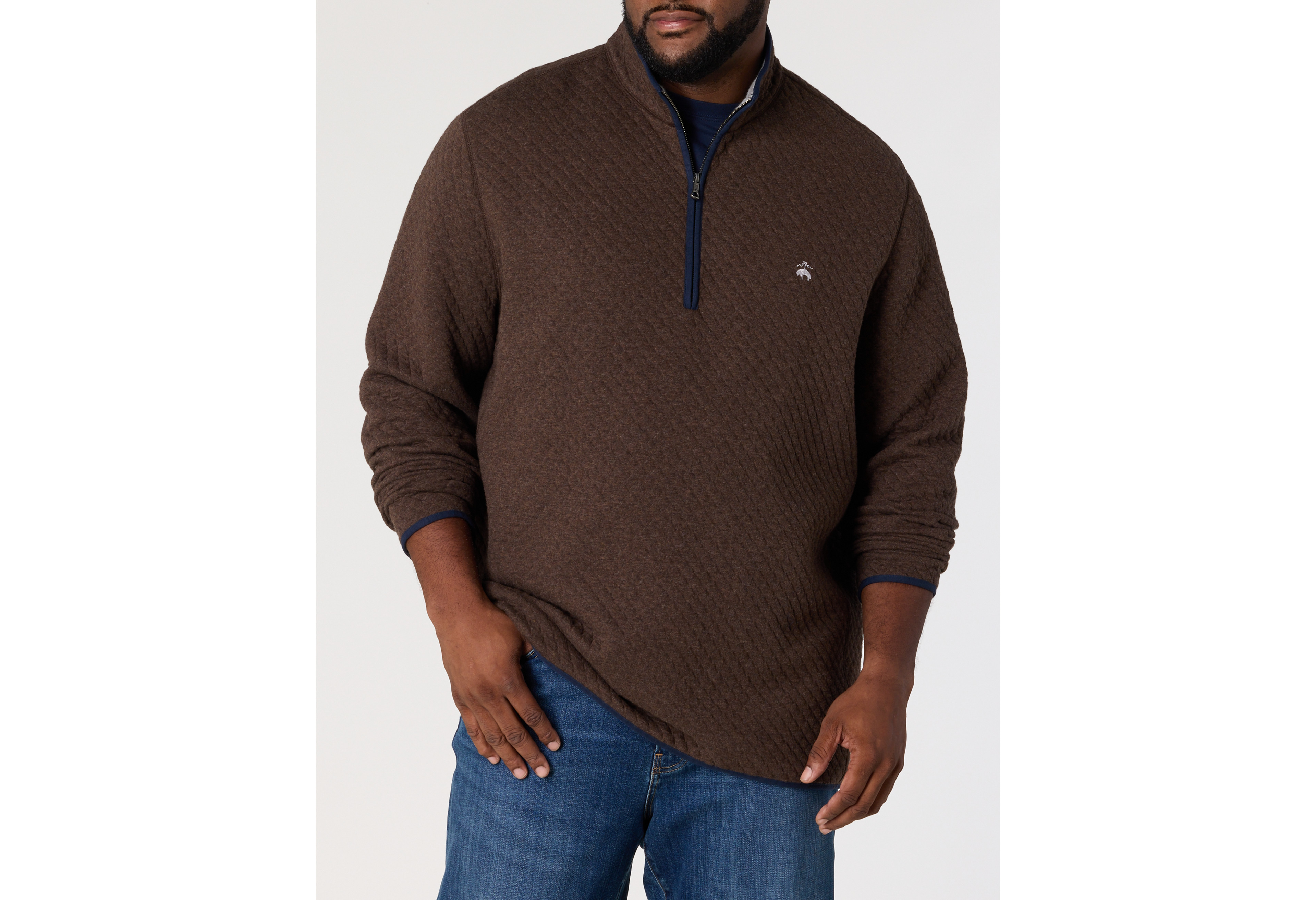 Quilted 1/2-Zip Pullover