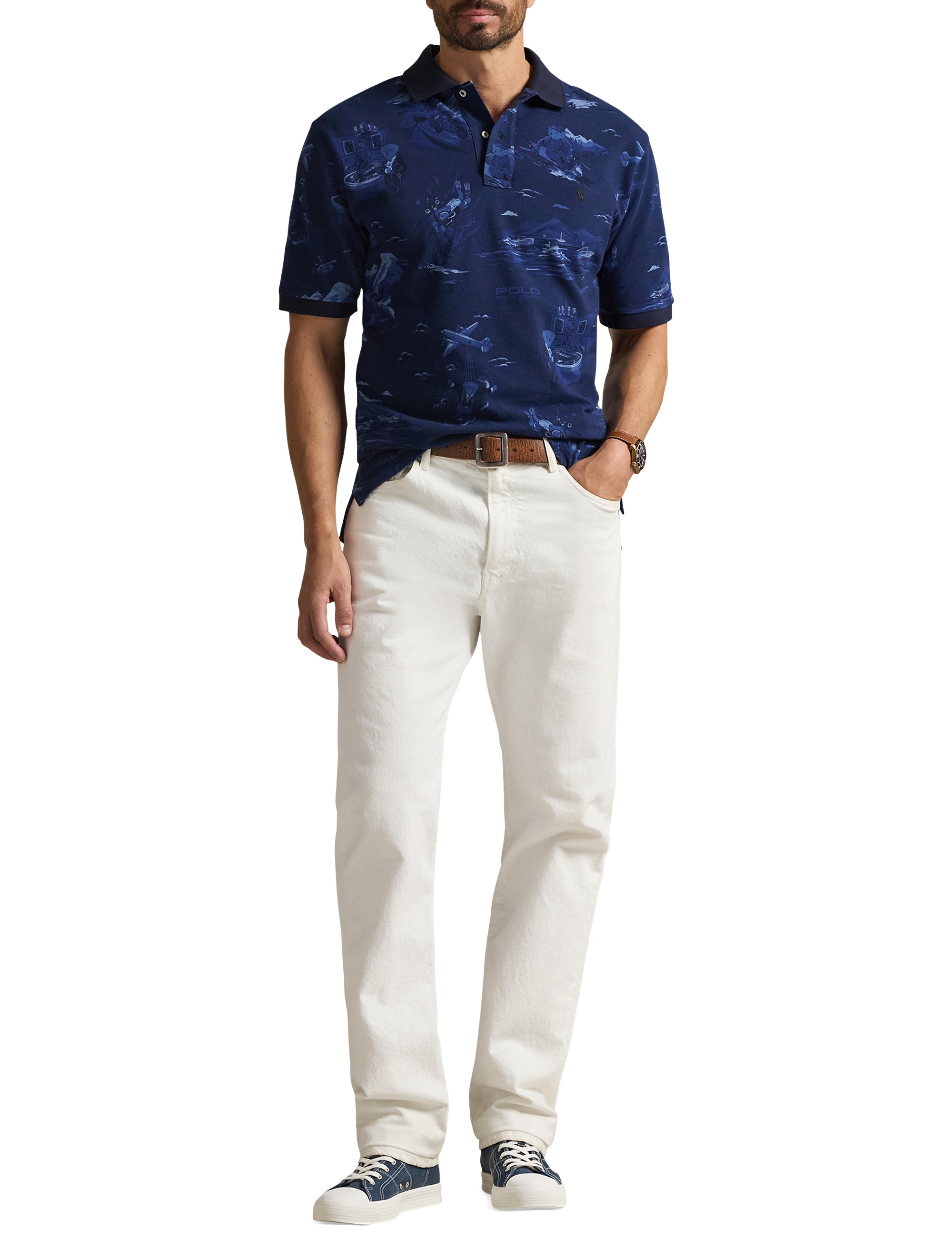 Mesh Bear Polo Shirt - thumbnail 4