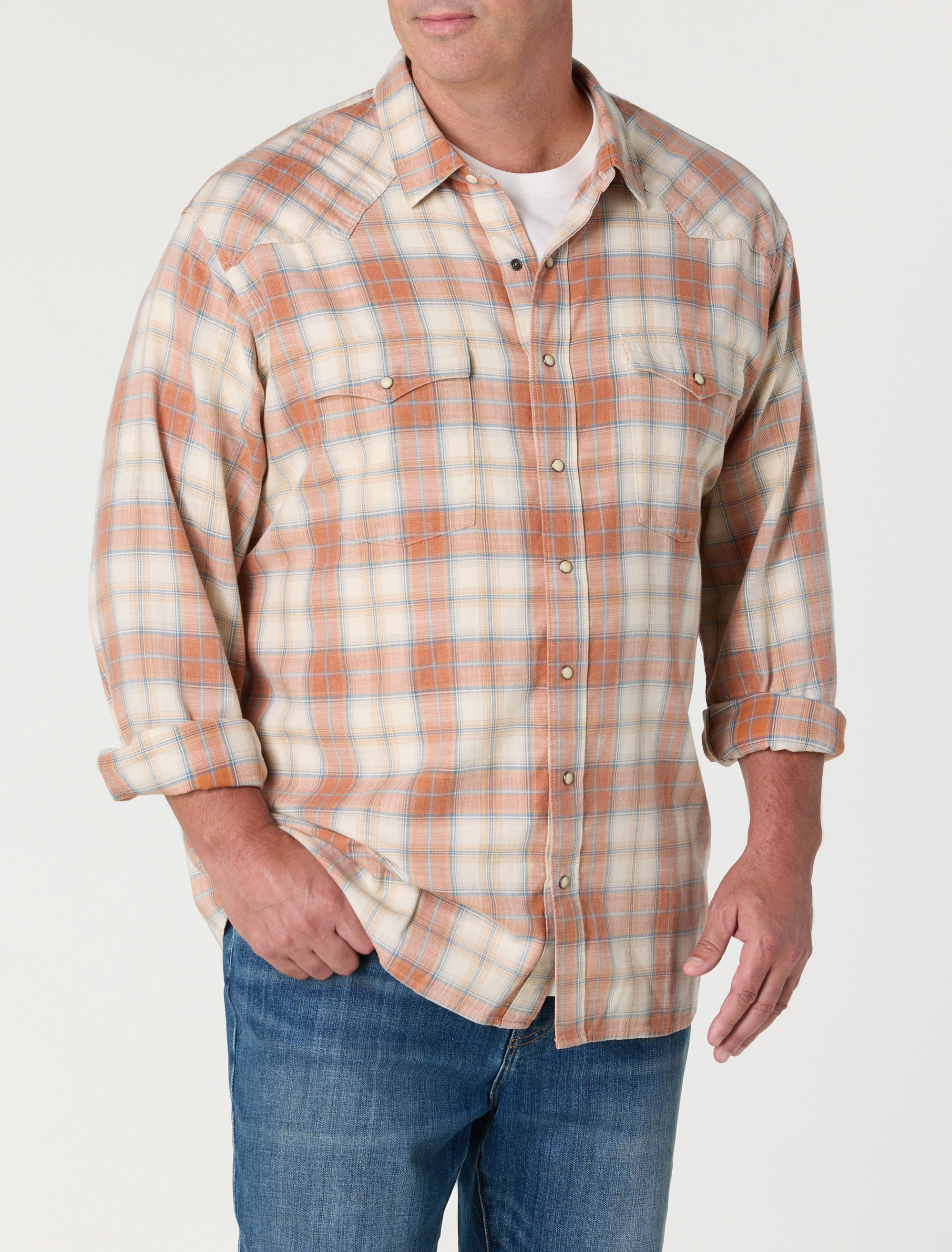 Acid Wash Twill Mesa Western Shirt