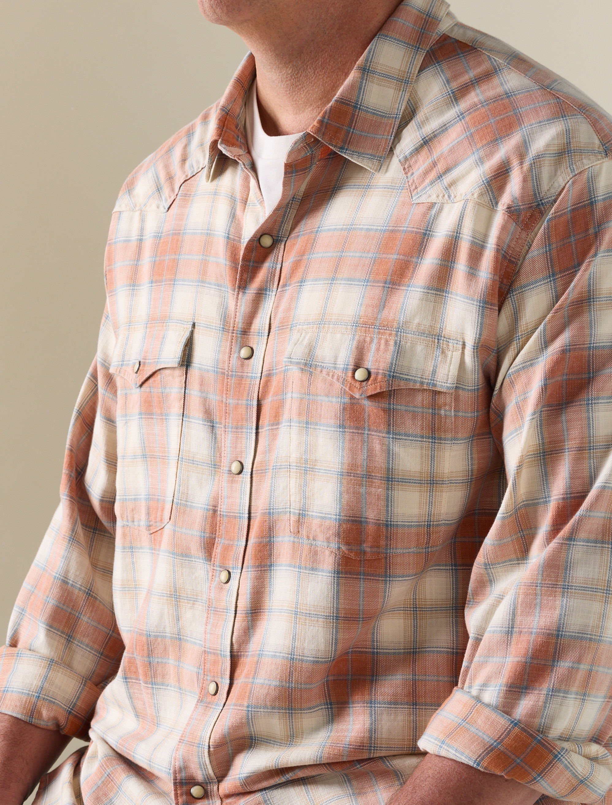 Acid Wash Twill Mesa Western Shirt
