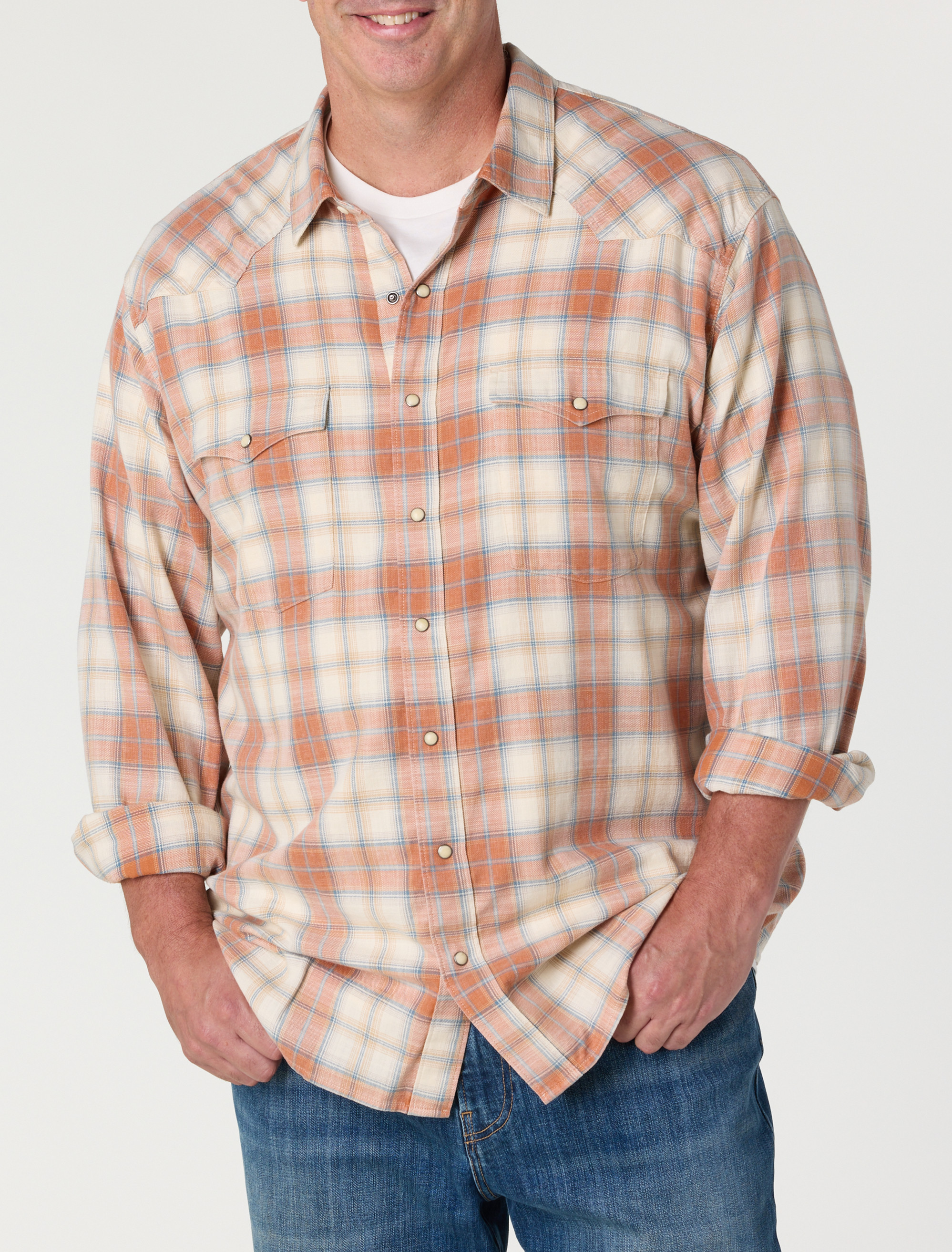 Acid Wash Twill Mesa Western Shirt