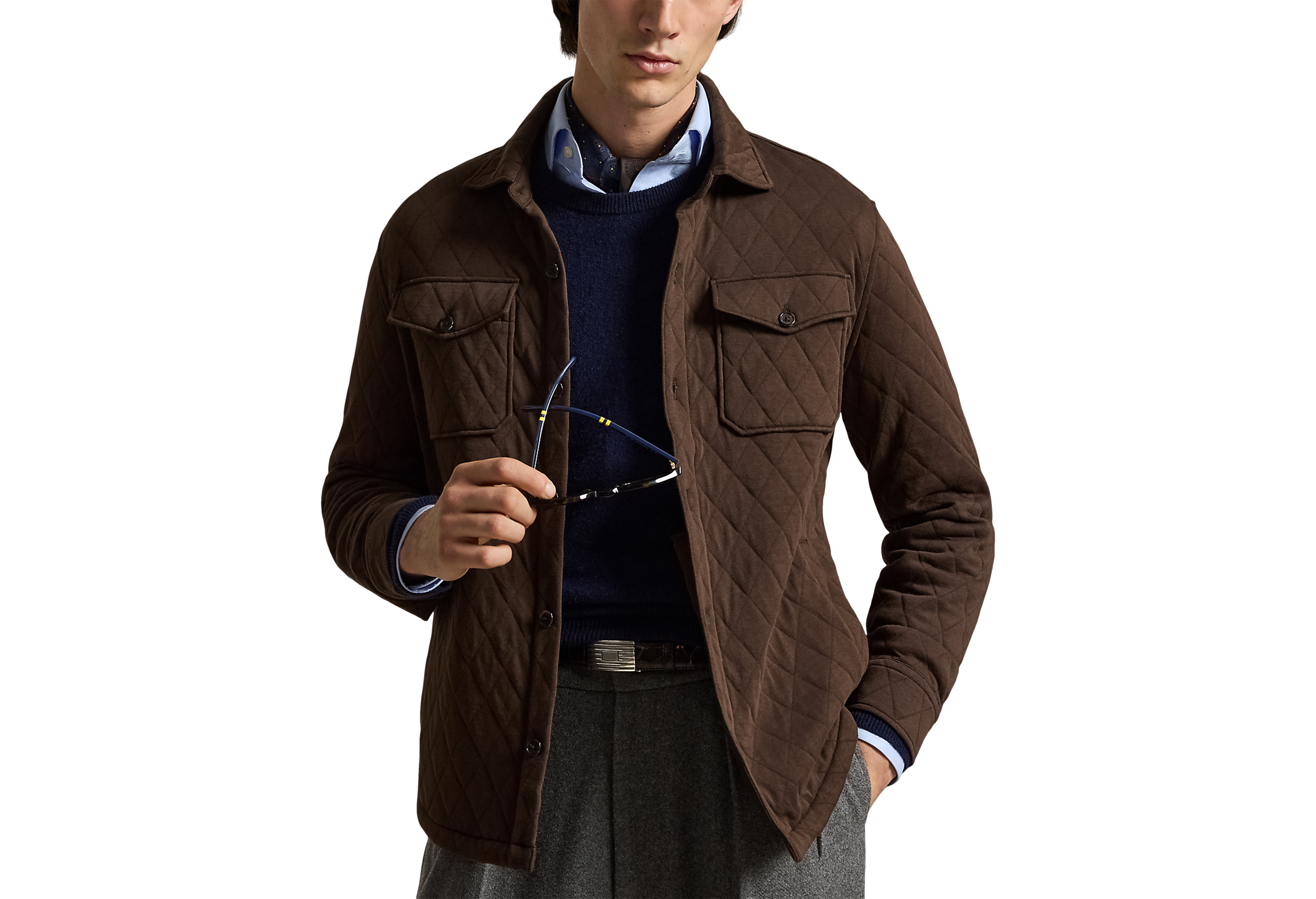 Quilted Double-Knit Jersey Overshirt
