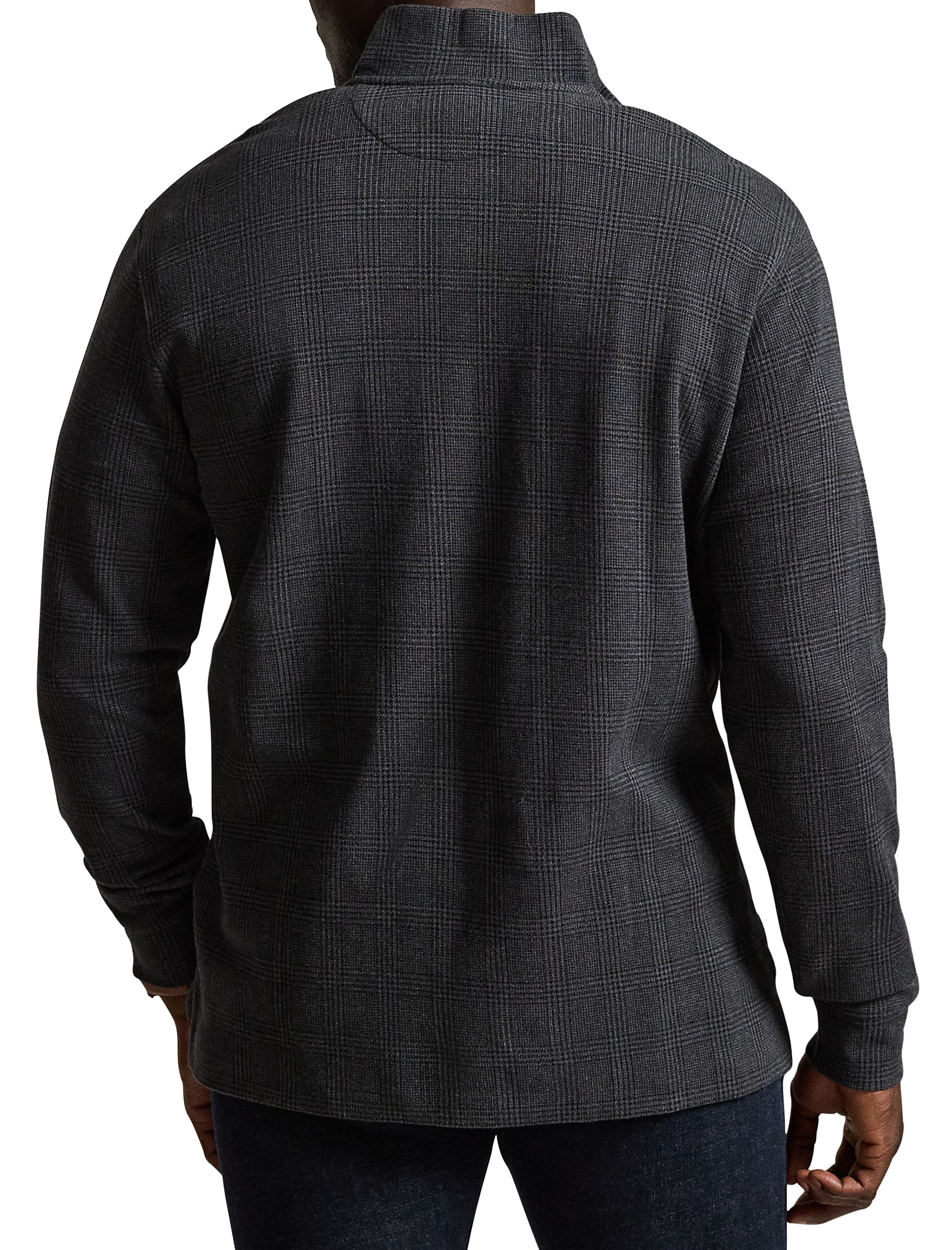 Glen Plaid Estate Ribbed 1/4-Zip Pullover - thumbnail 3